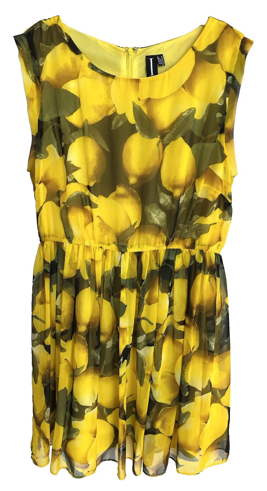 Izabel London Women’s Size 12 Cute Yellow Lemon Dress Mindy Style