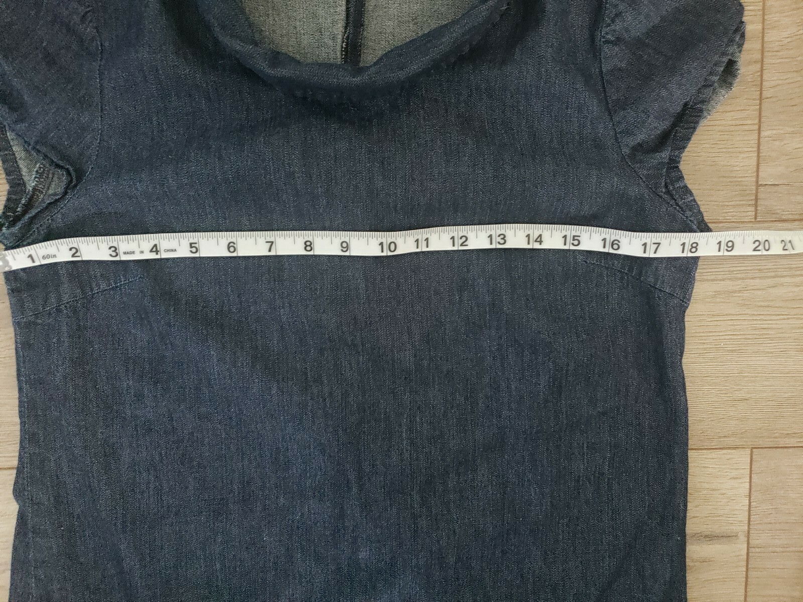 ZARA BASIC Denim Dress cap sleeve Blue USA Size Medium