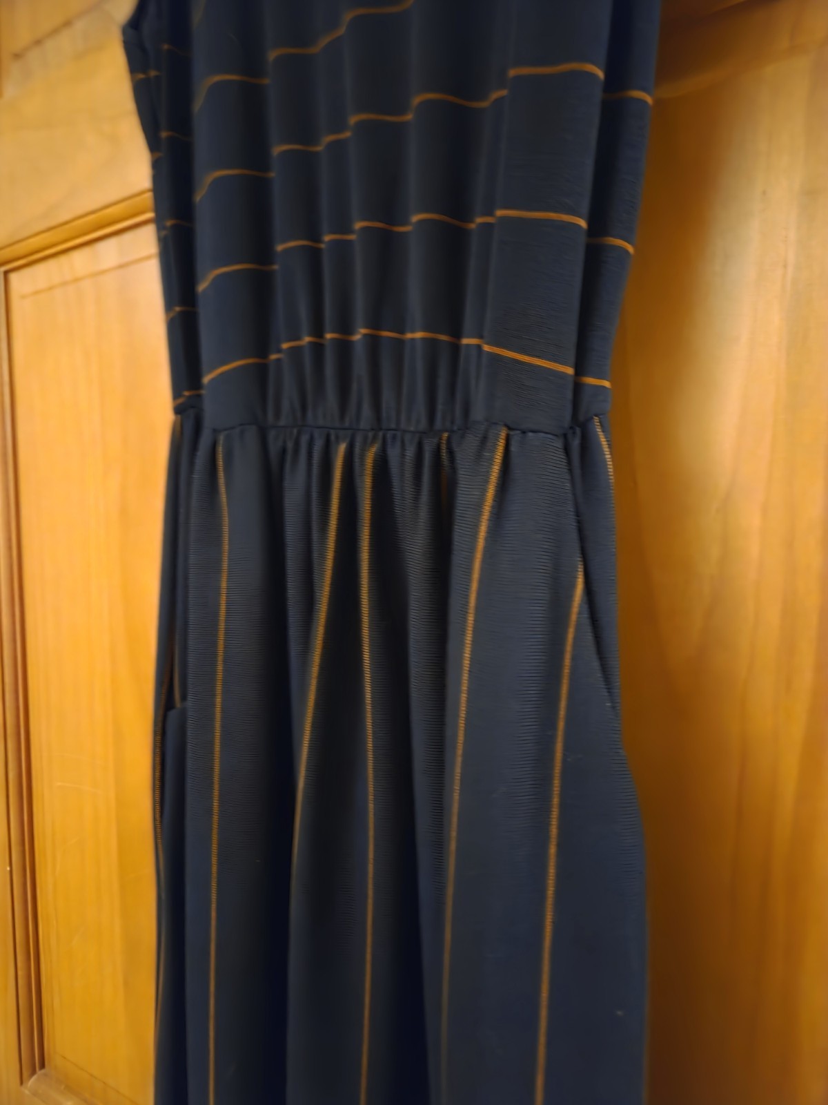 Women’s Betsy’s Boutique Shop Maxi Dress Tall Size Small Navy Stripe
