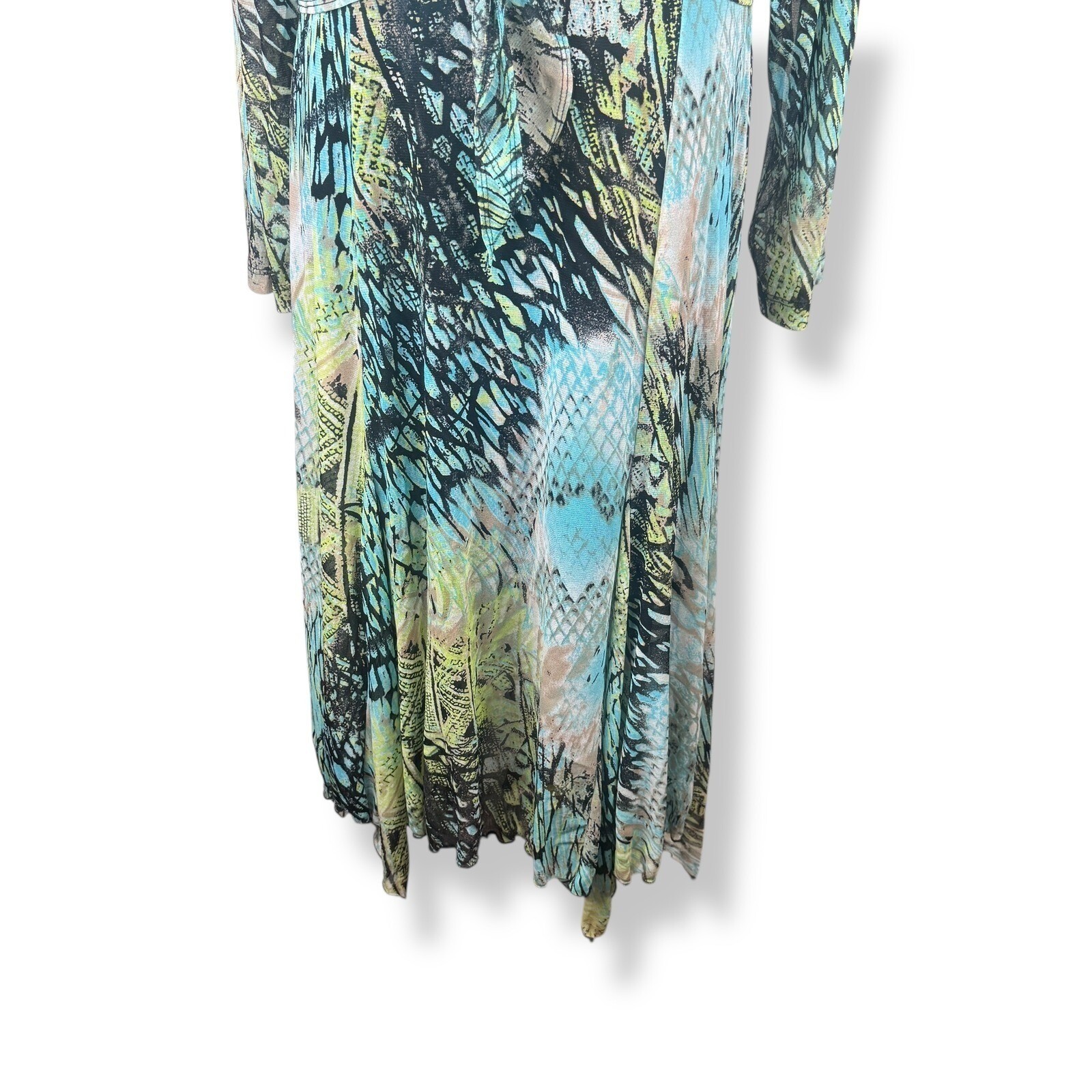 Picadilly Fashions Dress & Matching Jacket Size Large Abstract Artsy Boho Indie