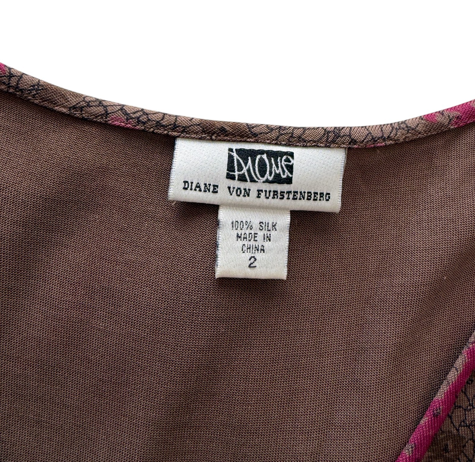 DVF Diane von Furstenberg Y2K 90s Vintage Dress Silk Jersey Flutter Whimsigoth 2