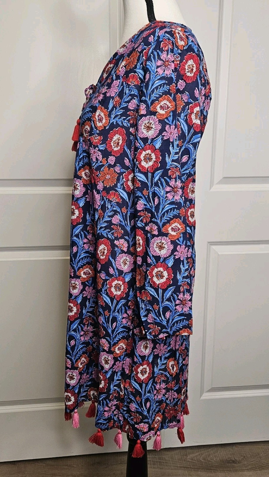 Vineyard Vines Tilsbury Tassel Bottom Dress Size XS Tunic Floral Summer Breezy