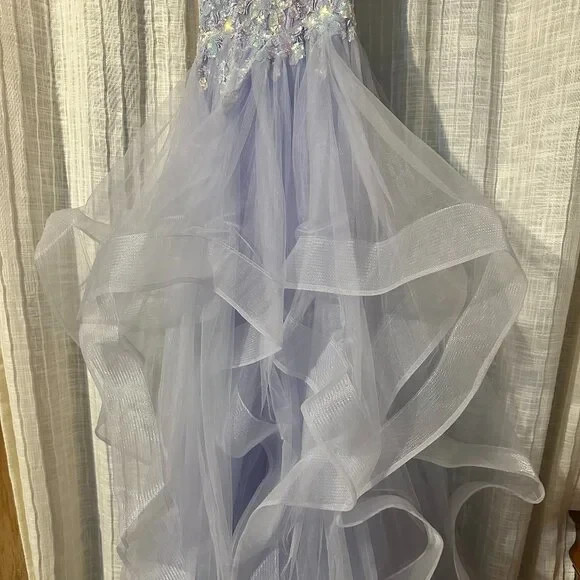 NWT Stunning Stacees Lavender Sequined Ruffled Prom Dress – Size 0
