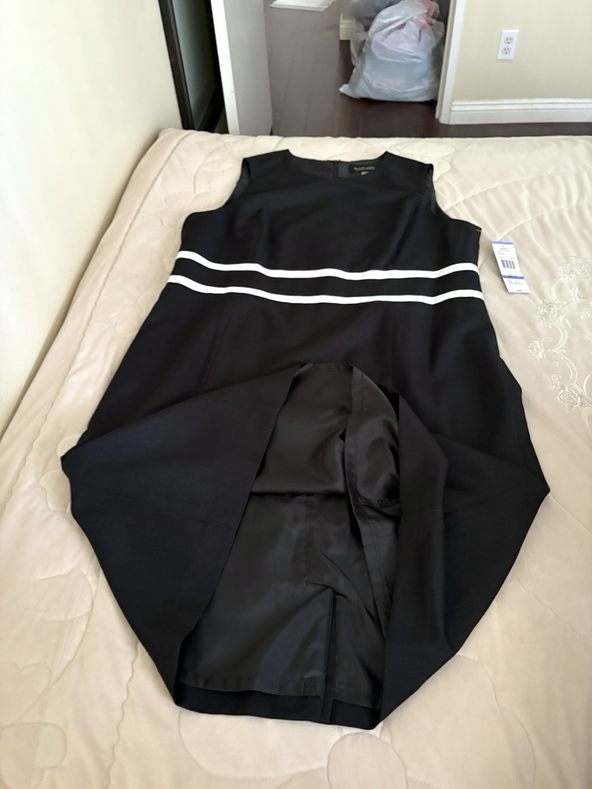 Black Label Evan Picone Women’s Black Sleeveless A-Line Straight Dress XL / 18