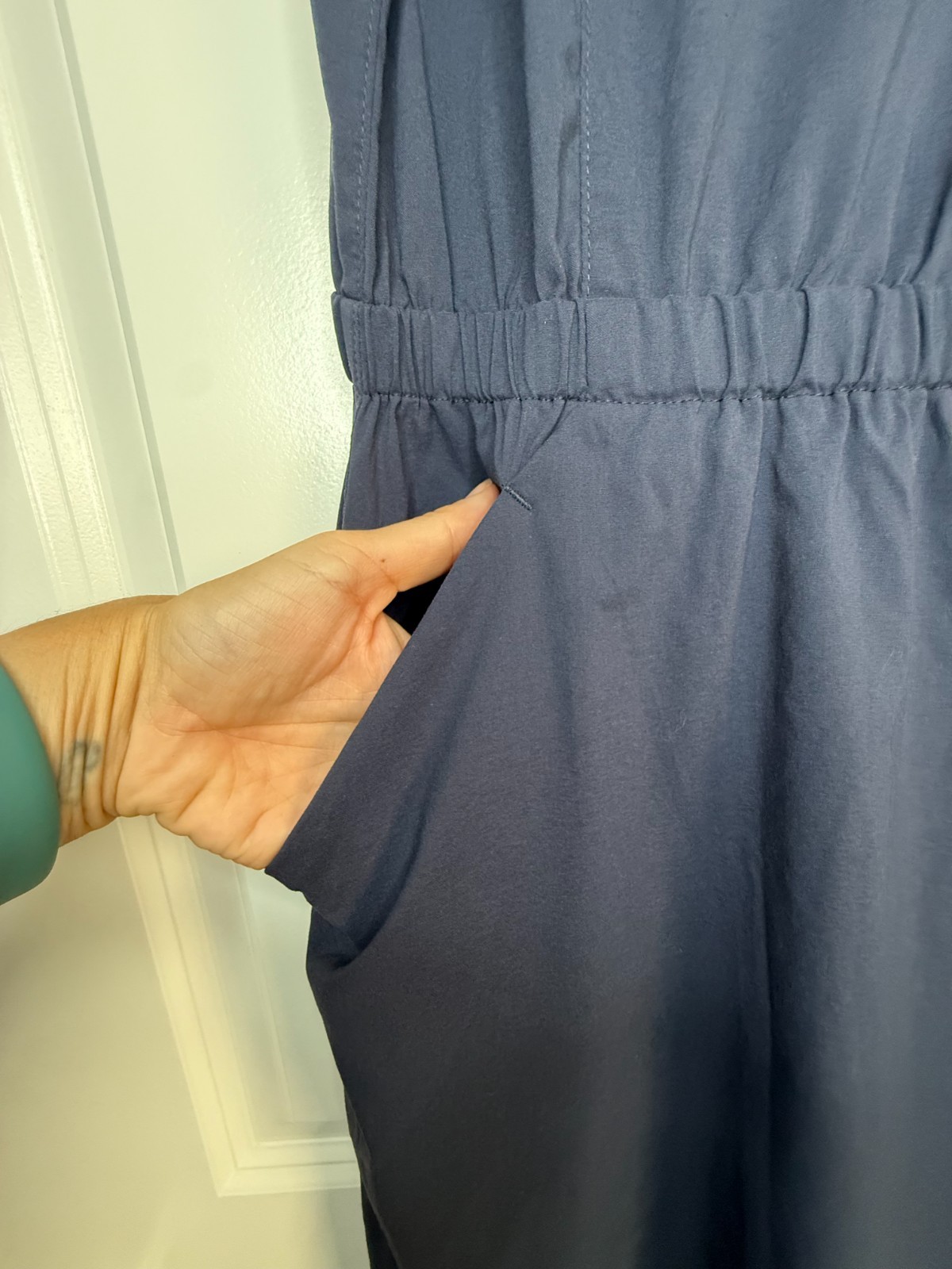 Mountain Hardwear Dynama Sleeveless Hiking Travel Athletic Dress Navy Blue M