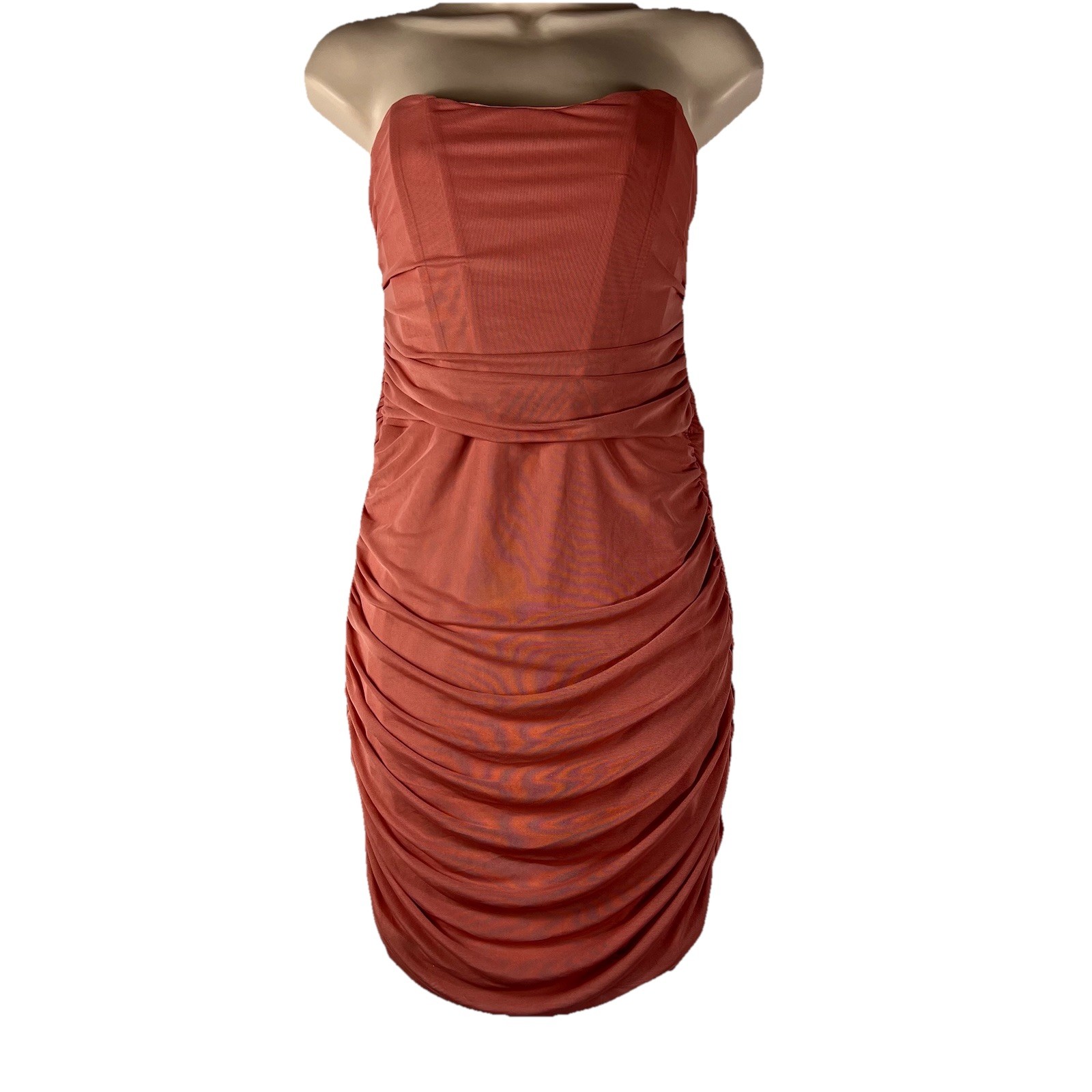 Mele E Pere Dress Women’s Large Above Knee Mini Strapless Party Cocktail Pink
