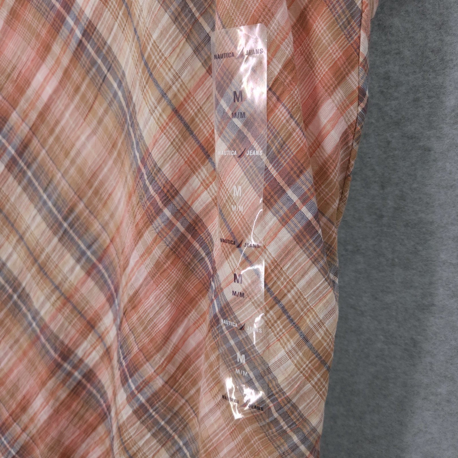Nautica Jeans Midi Brown Plaid Layered Strap Midi Dress Womens Size M NWT