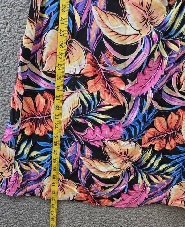 Connected Printed Extended-Shoulder Midi Dress Women’s 10US Black Multi Pullover