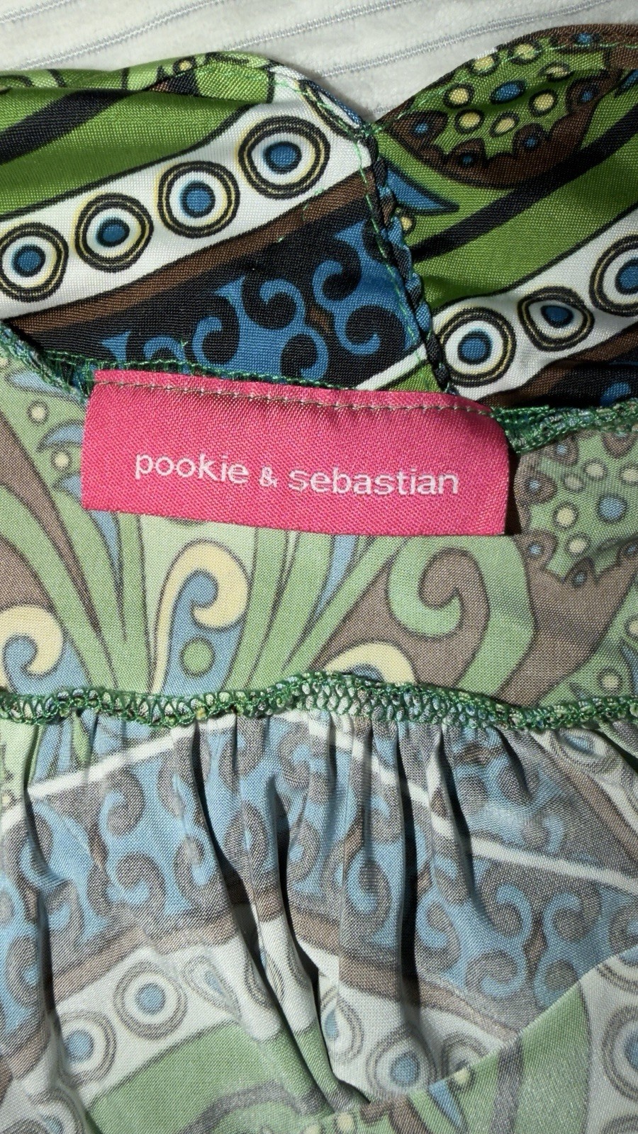 Pookie & Sebastian Boho mandala medallion Maxi Empire V-neck Rope Straps