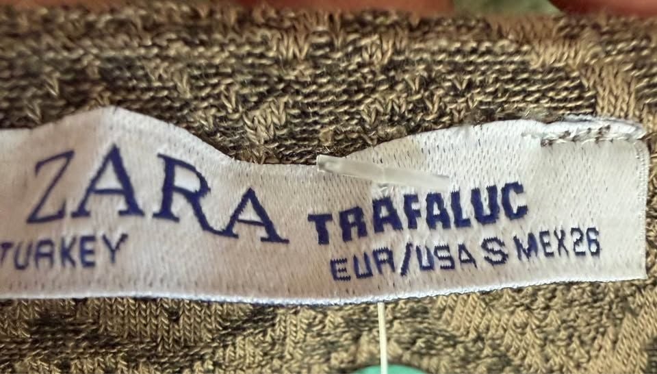 Zara Trafaluc Snakeskin Print Long Sleeve Dress Size S