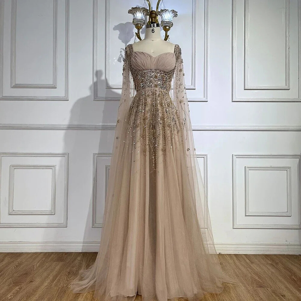 Evening Dresses Luxury Beaded Tassel Formal Occasions Women Wedding Party Dress