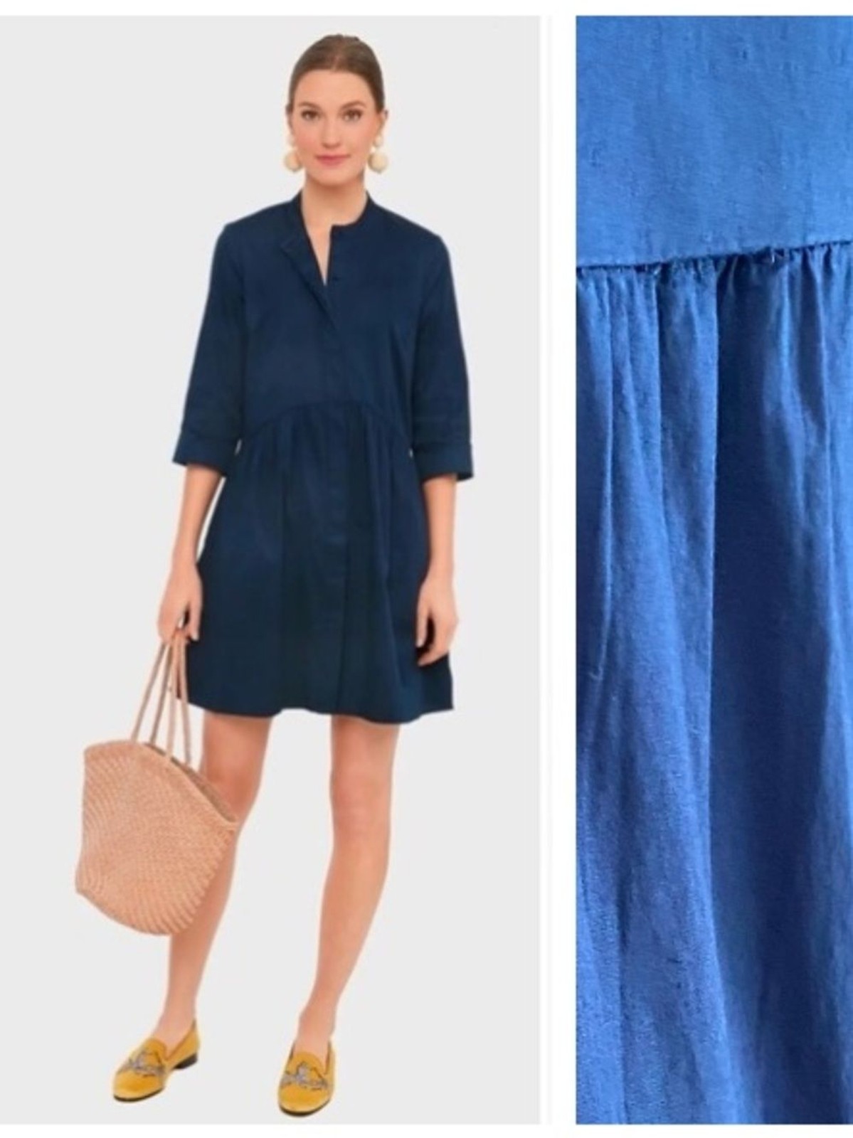 Tuckernuck Royal Navy Blue Shirt Dress Small