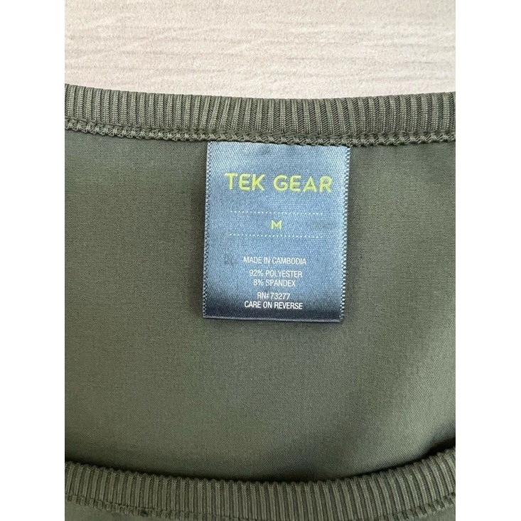 Tek Gear Athleisure Drawstring Tank Dress Sz M Olive Green Sporty Performance