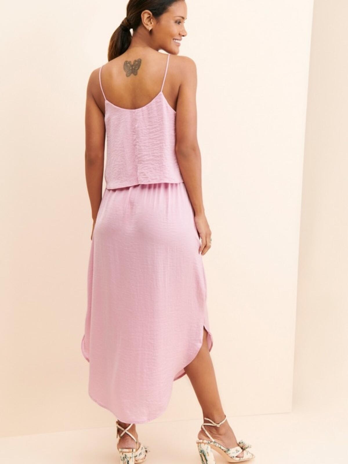 NWT Ripe Maternity Nursing Slip Dress in Pink Size Small NEW WITH TAGS