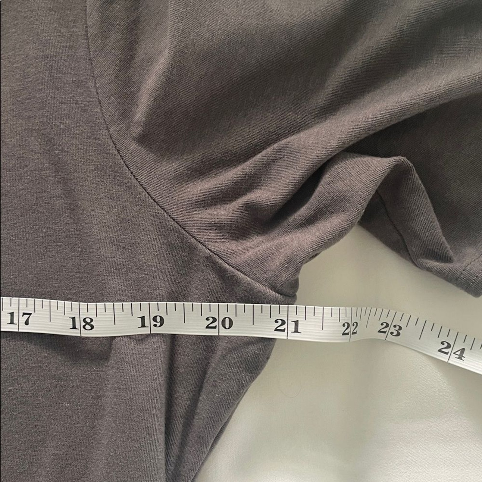 Garnet Hill Pullover Stretch Jersey Elbow-Sleeve Dress Size XL Gray Taupe