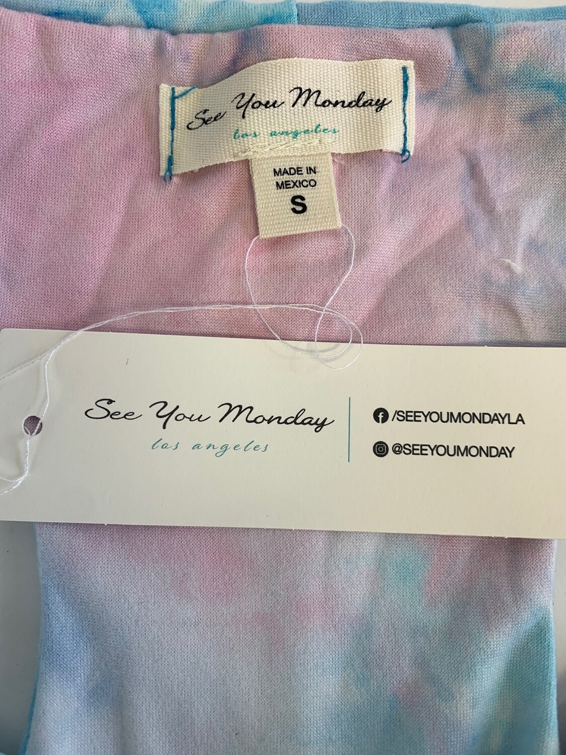 Dress Tie Dye Racerback Lined Body Contour Scooped Neck Summer Pastels S M L XL