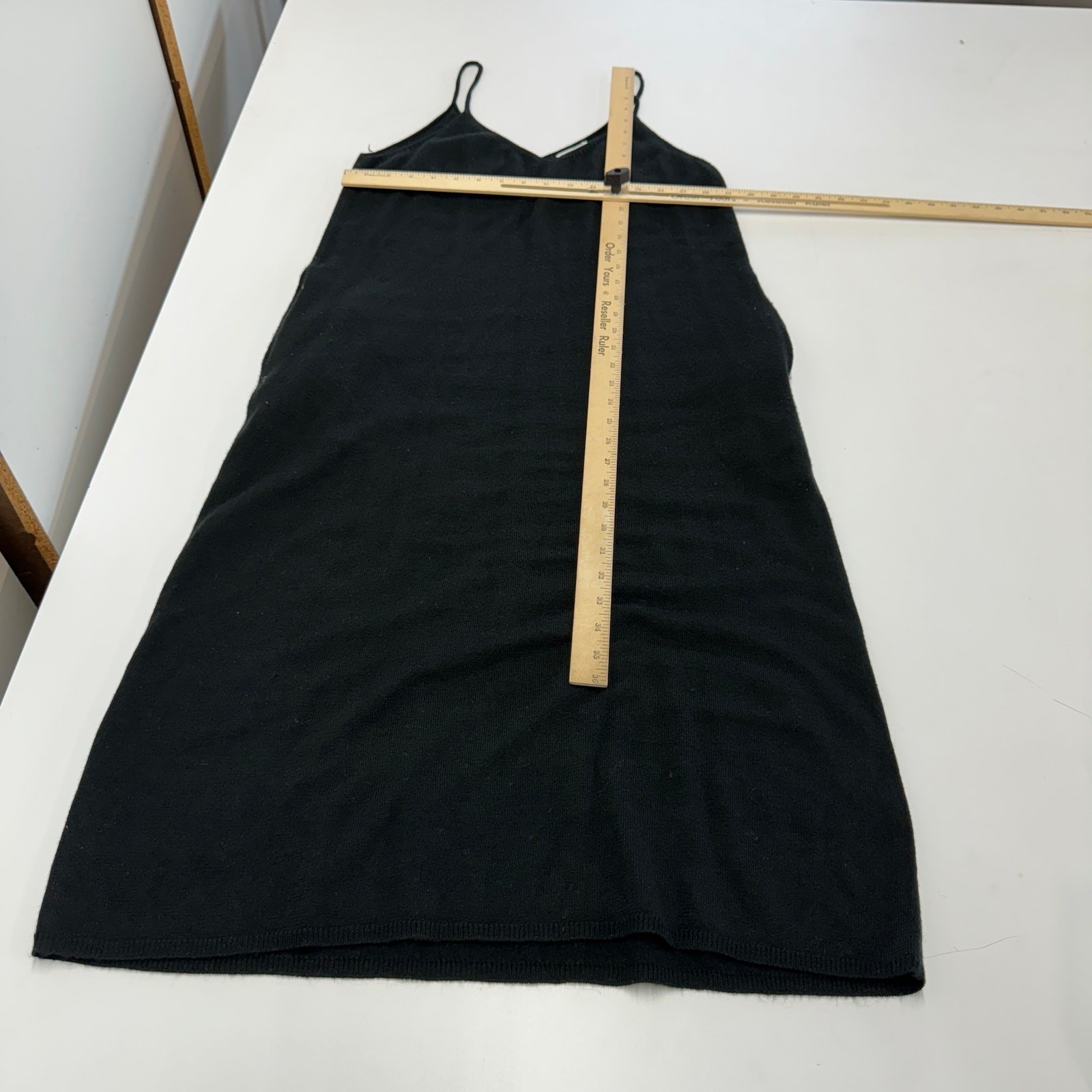 MOD REF Dress Women Small Black Mini Knit V Neck Minimalist Essential