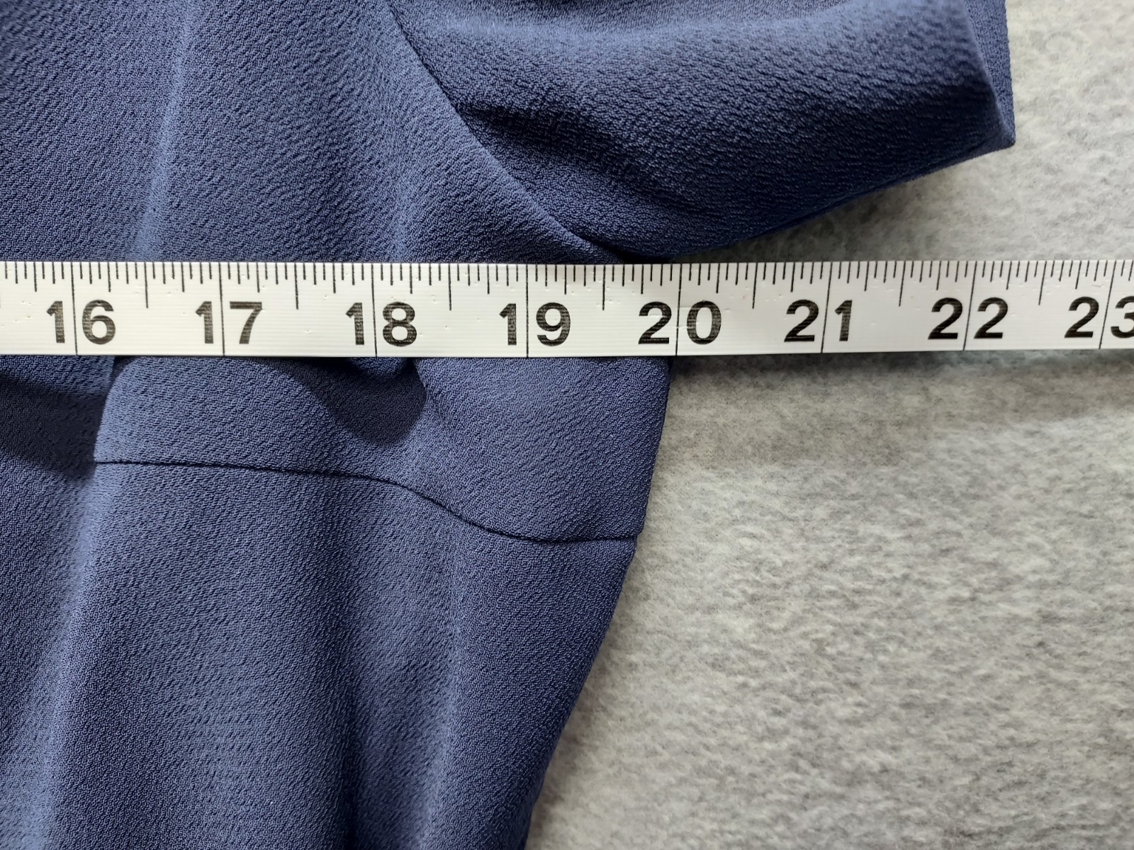 Hugo Boss Women Shift Dress 12 Blue Back Zipper Tie Waist Short Sleeve Cocktail
