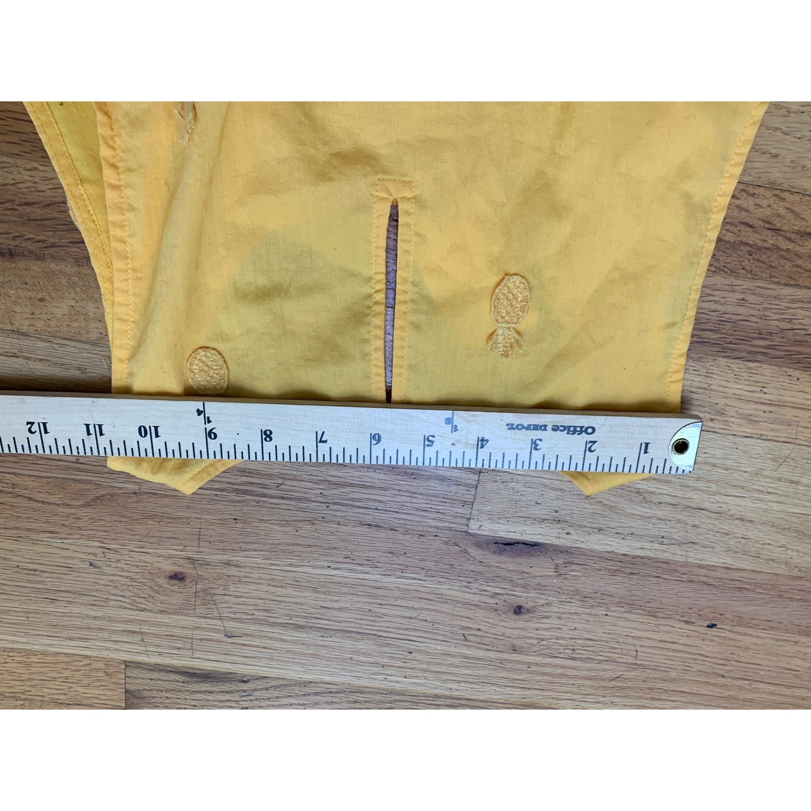 J.Crew Yellow Pineapple Embroidered Cotton Fit & Flare Dress CA216 Size 00 NWT