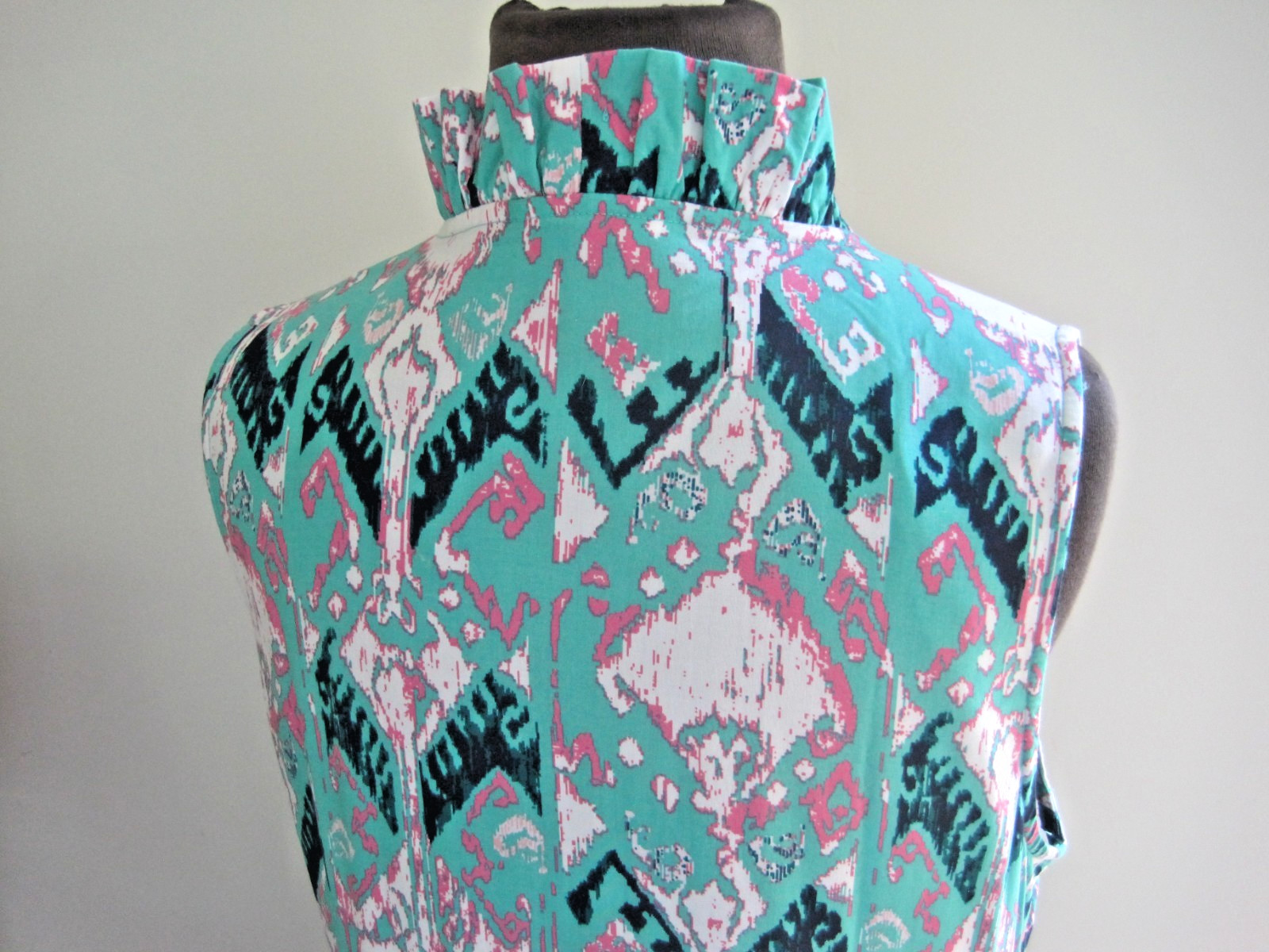 Crown & Ivy Sleeveless Tiered Turquoise Ruffled Beach Vacation Cruise Dress Sz M