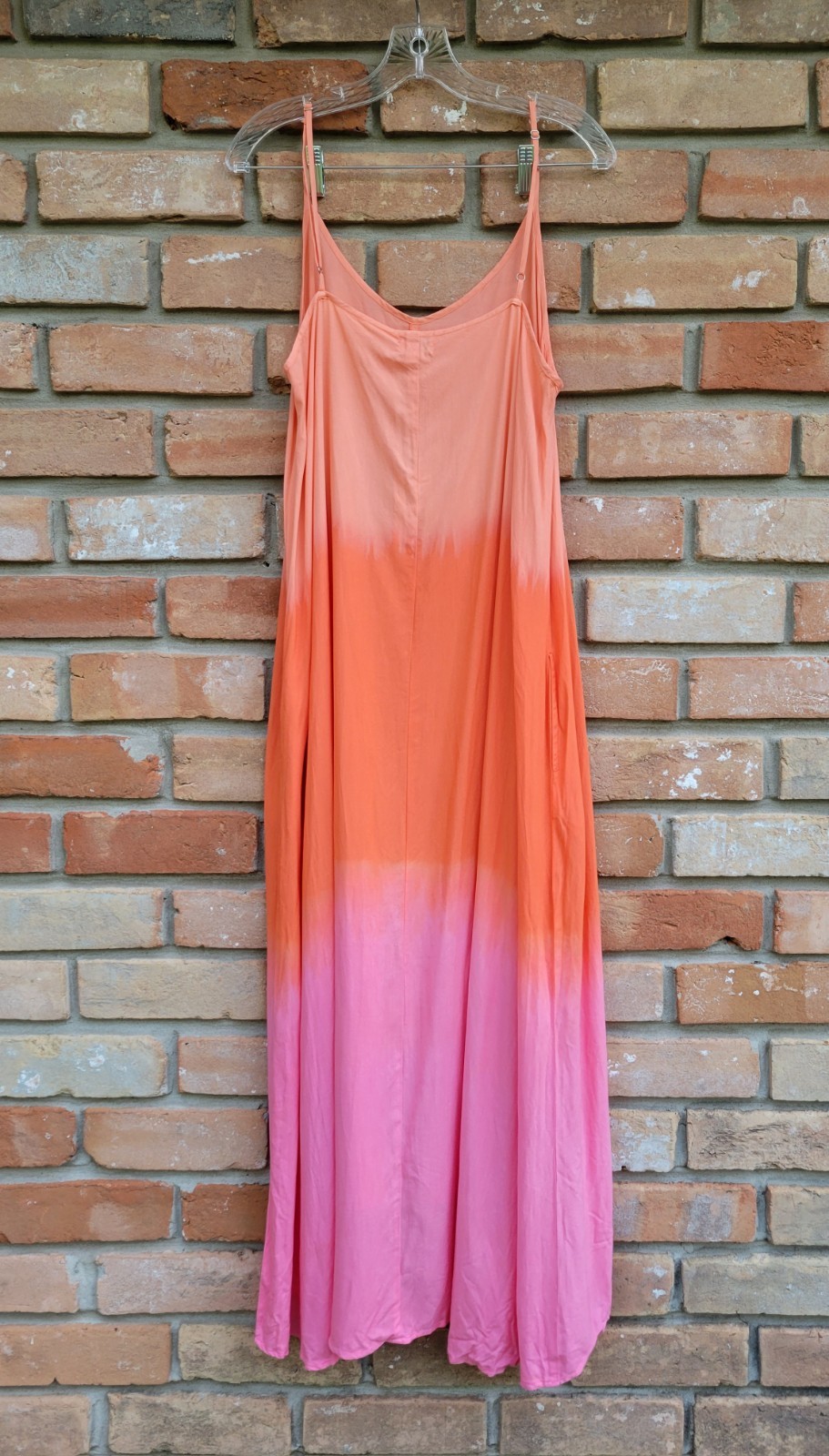 NWT Mud Pie Women’s Malone Tie Dye Maxi Pink Dress Sz Large Pockets *Read*