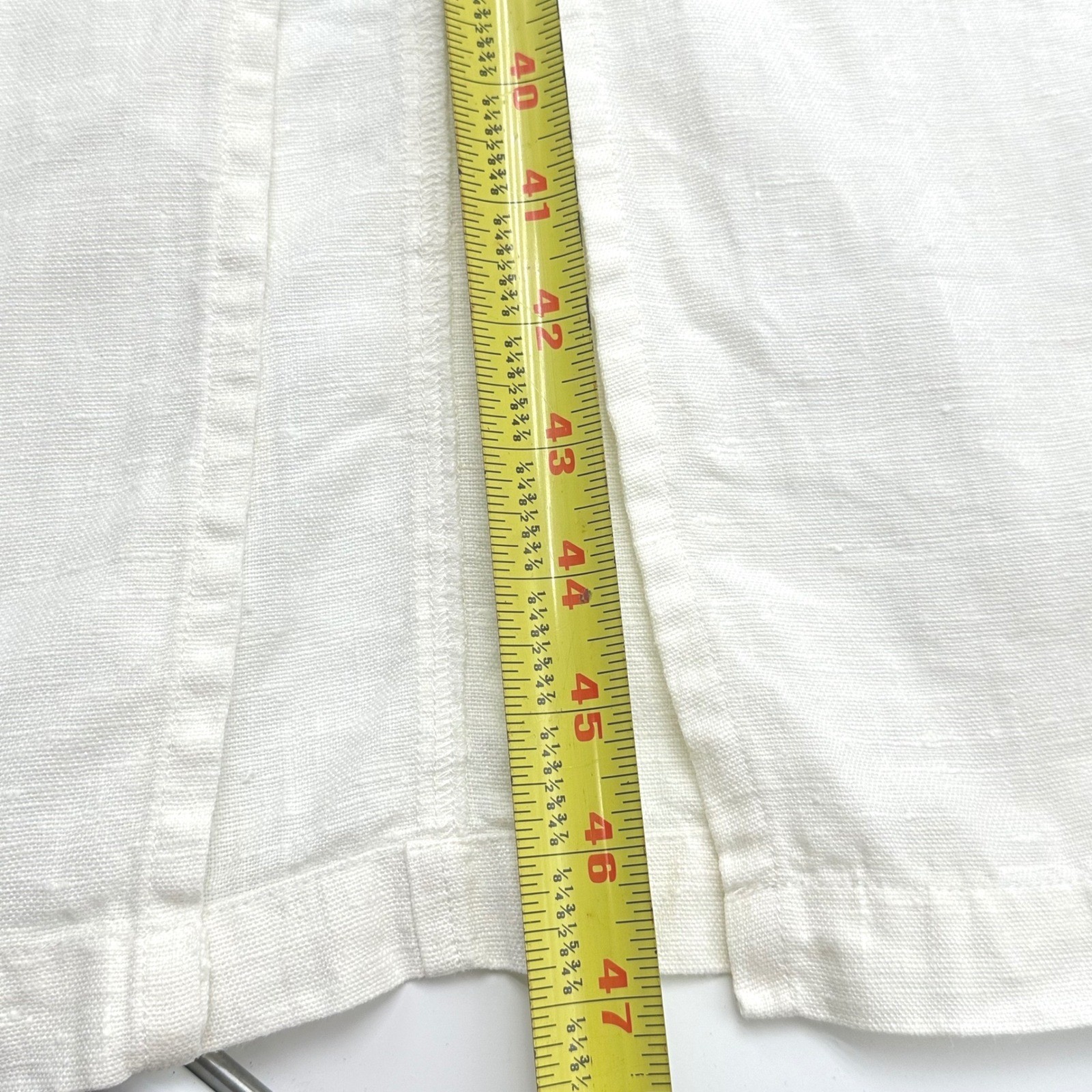 Chicos Design White Linen Oversized Maxi Dress Womens Size 0 S Minimalist Luxury