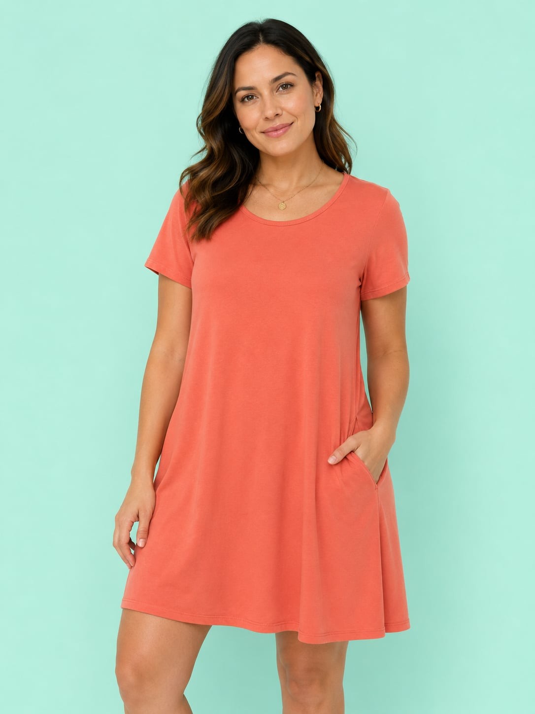 LuLaRoe Carly Short Sleeve Swing Dress with Pockets