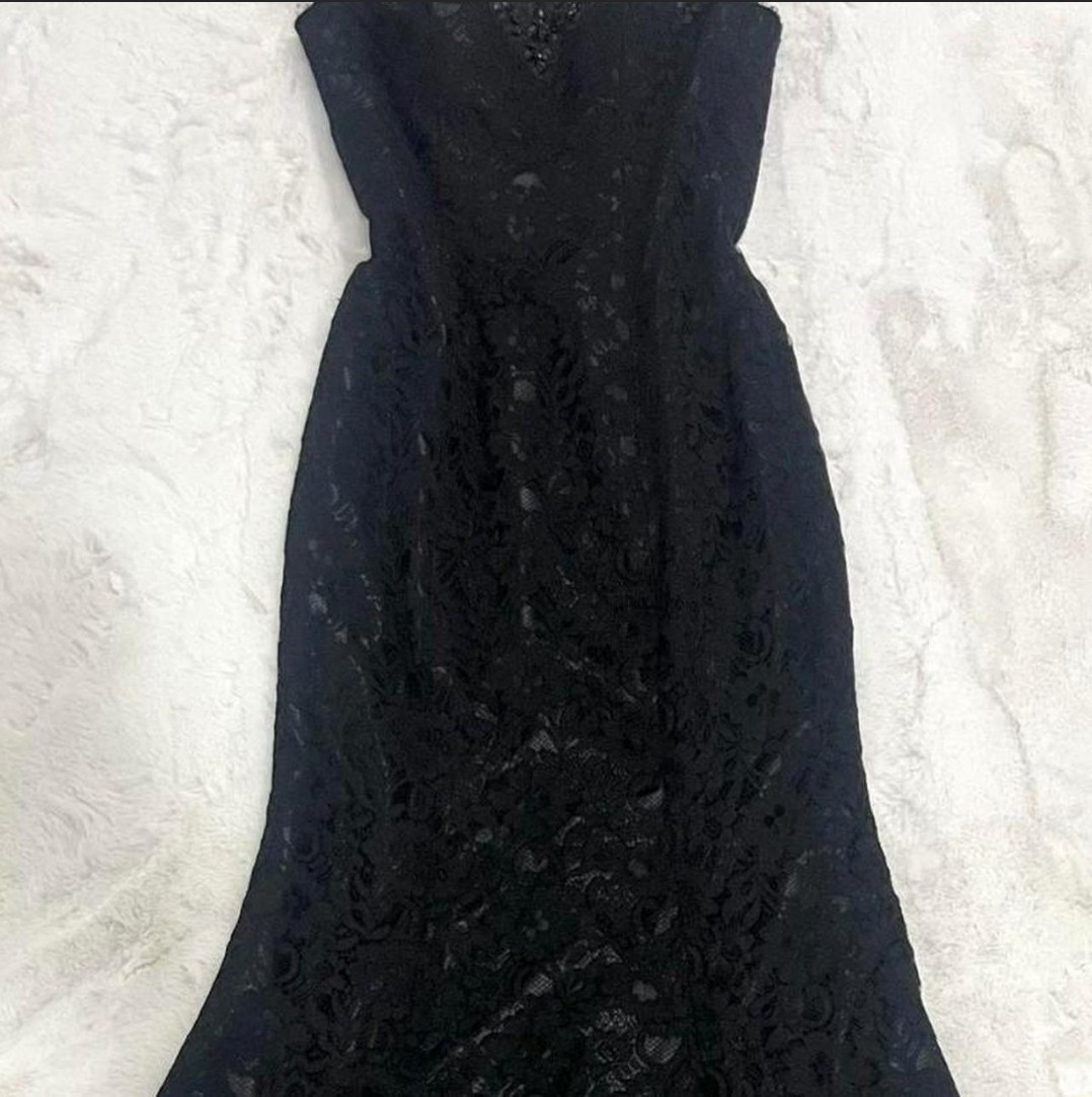 Gothic black fitted dress