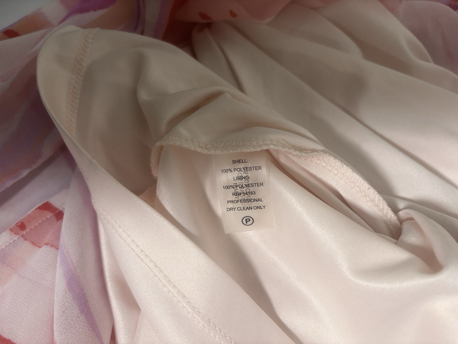 Calvin Klein Sheer Watercolor Stripe Shift Dress Trapeze Watermelon Pink Fairy L
