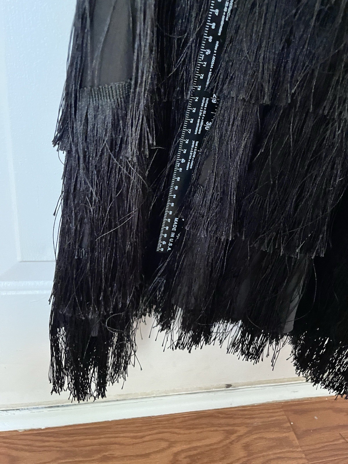 Flapper Style Dress Womens S Black Beaded Sequin Fringe 20s Gatsby Whimsy Goth
