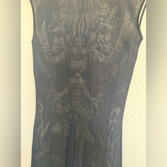 Elegant Deep Navy Lace Sheath Dress | Cap Sleeve Illusion | Fully Lined