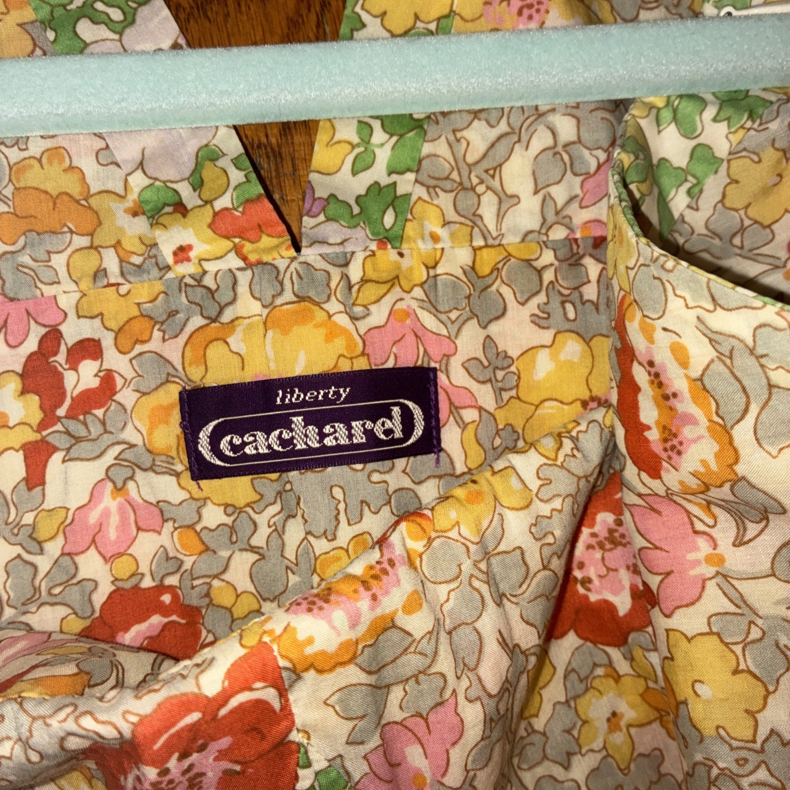 Liberty Cacharel Sundress Summer VTG Cotton Size Small Cottage Boho Travel Party