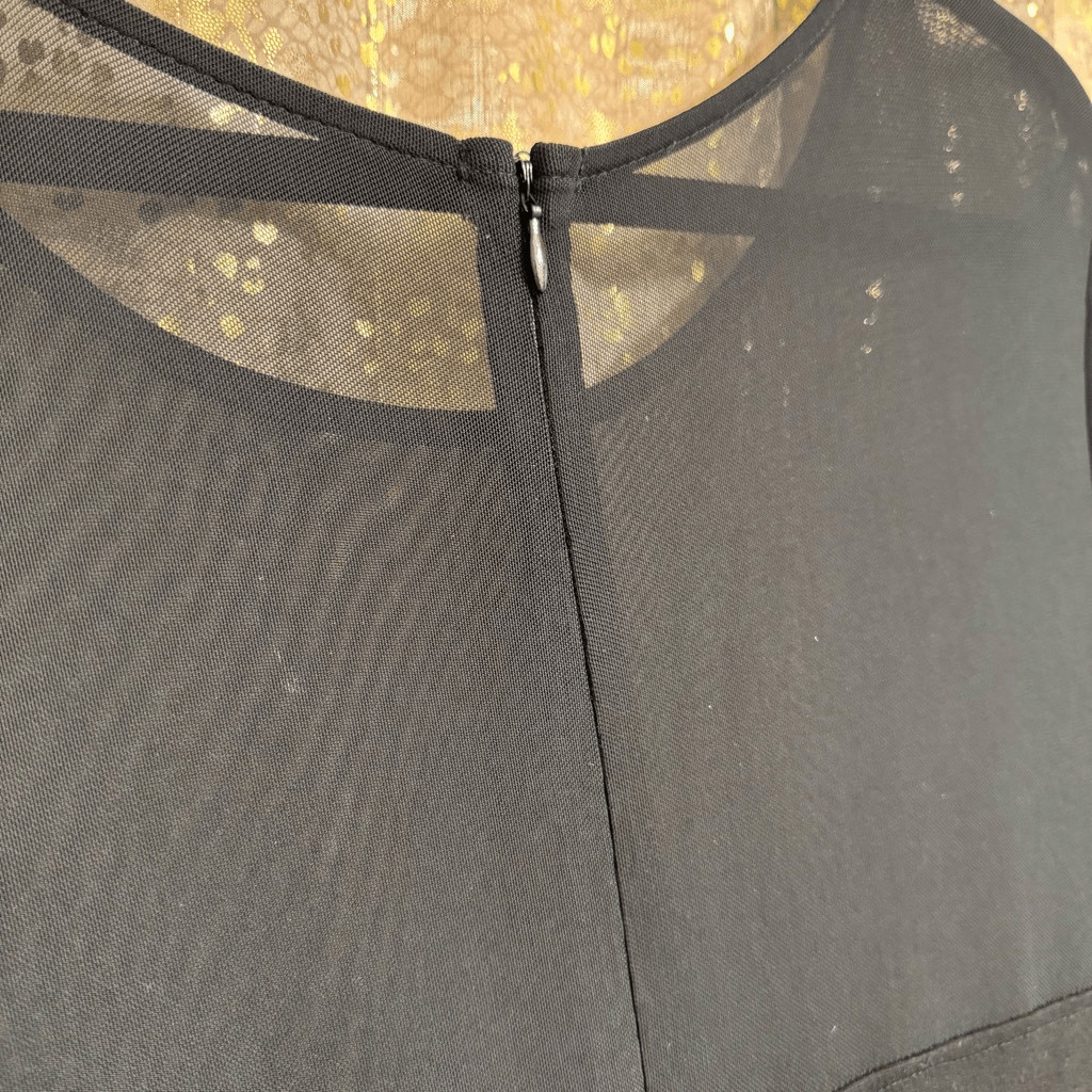 Torrid Black Long Sleeve Mesh Studded Rhinestone Skater Dress 3X 22-24