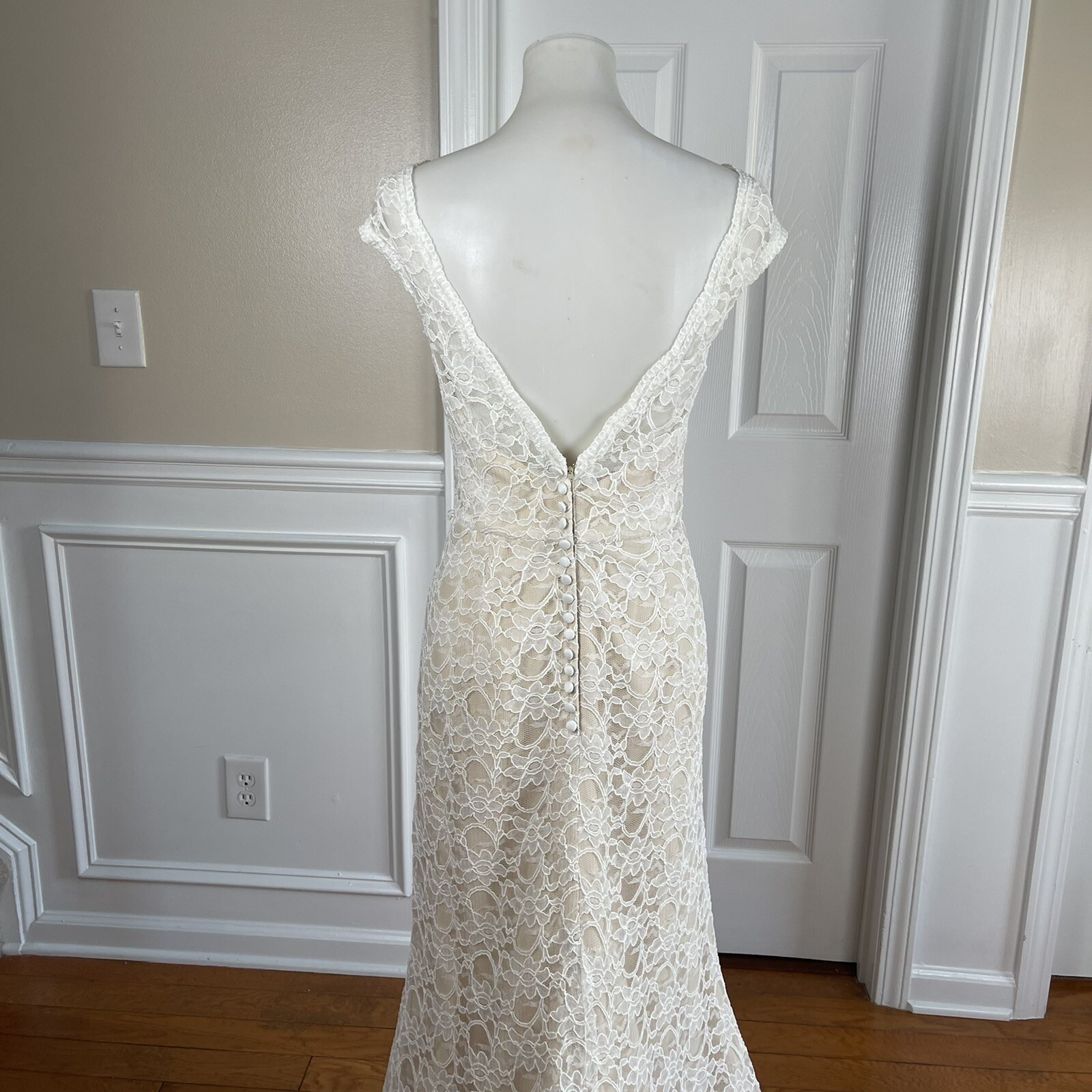 Morilee By Madeline Wedding Dress Size 14 White Open Back Sleeveless Maxi
