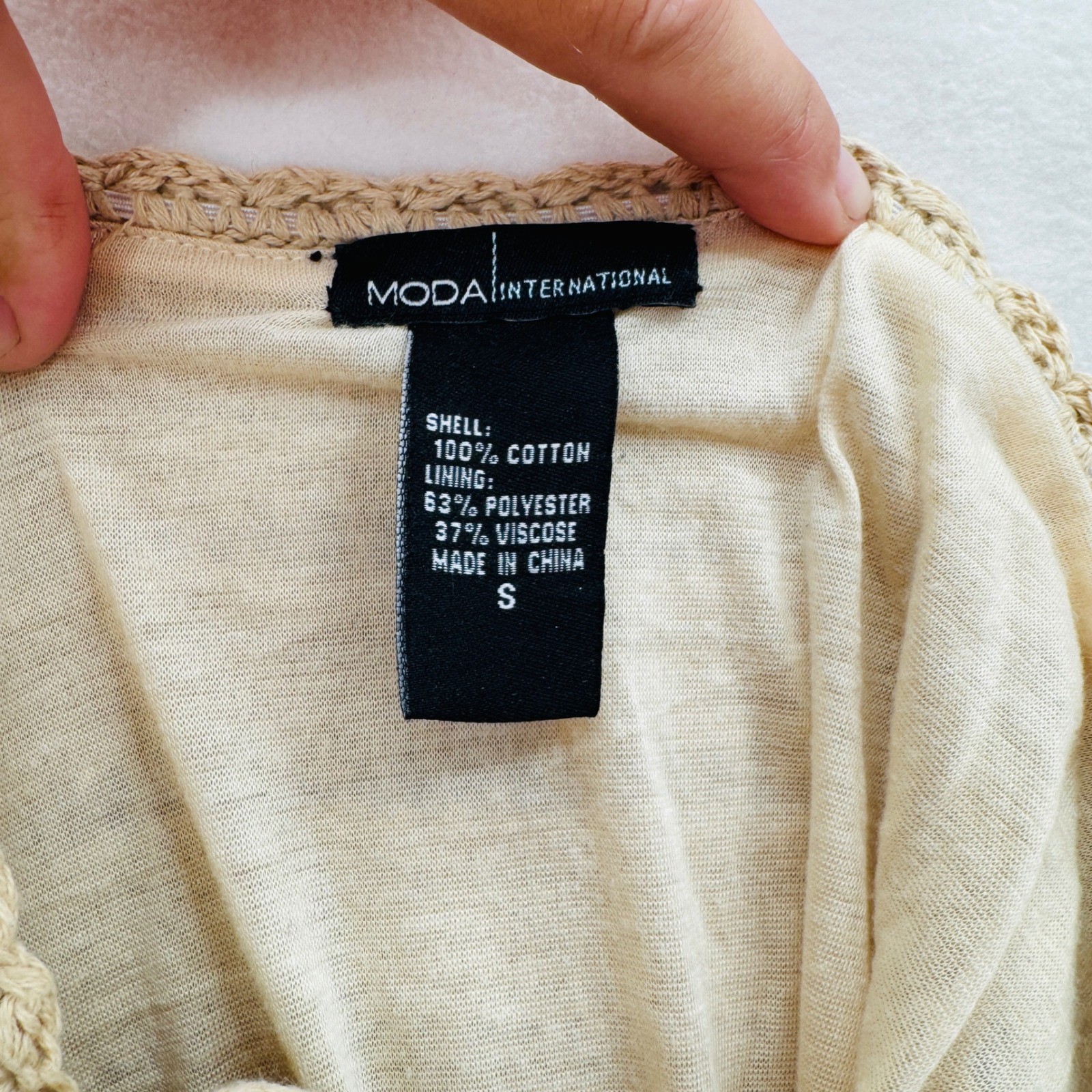 Moda International Crochet Maxi Dress Halter Open Knit Boho Festival Beach VTG