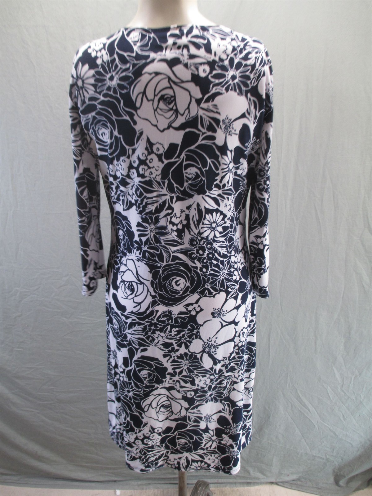 Connected Apparel Size L Womens Multicolor Floral Long Sleeve Beauty Dress 576