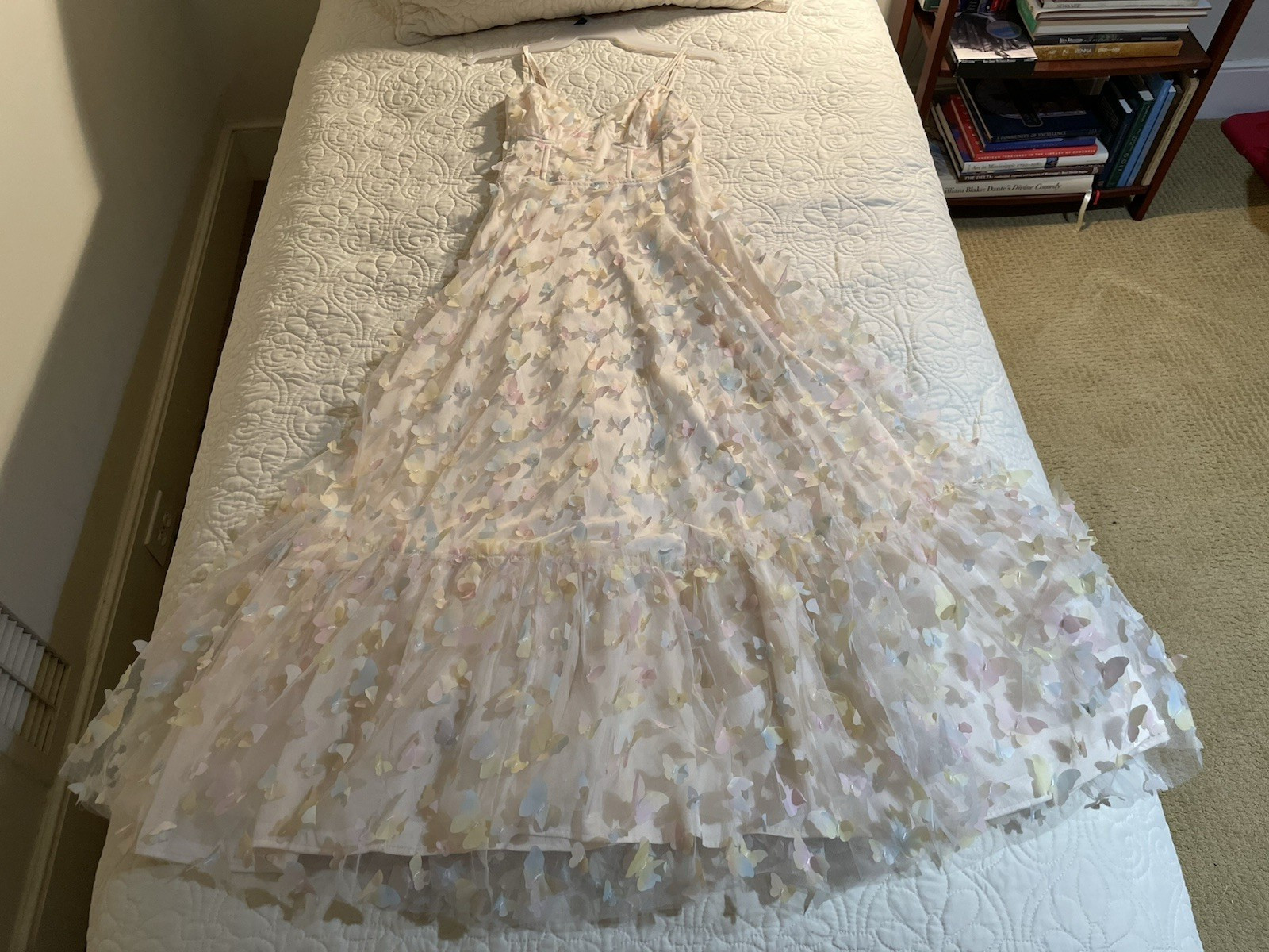 Butterfly Midi Dress Size S MABLE Pastel HOCO Fairy Whimsy Festival Wedding Prom