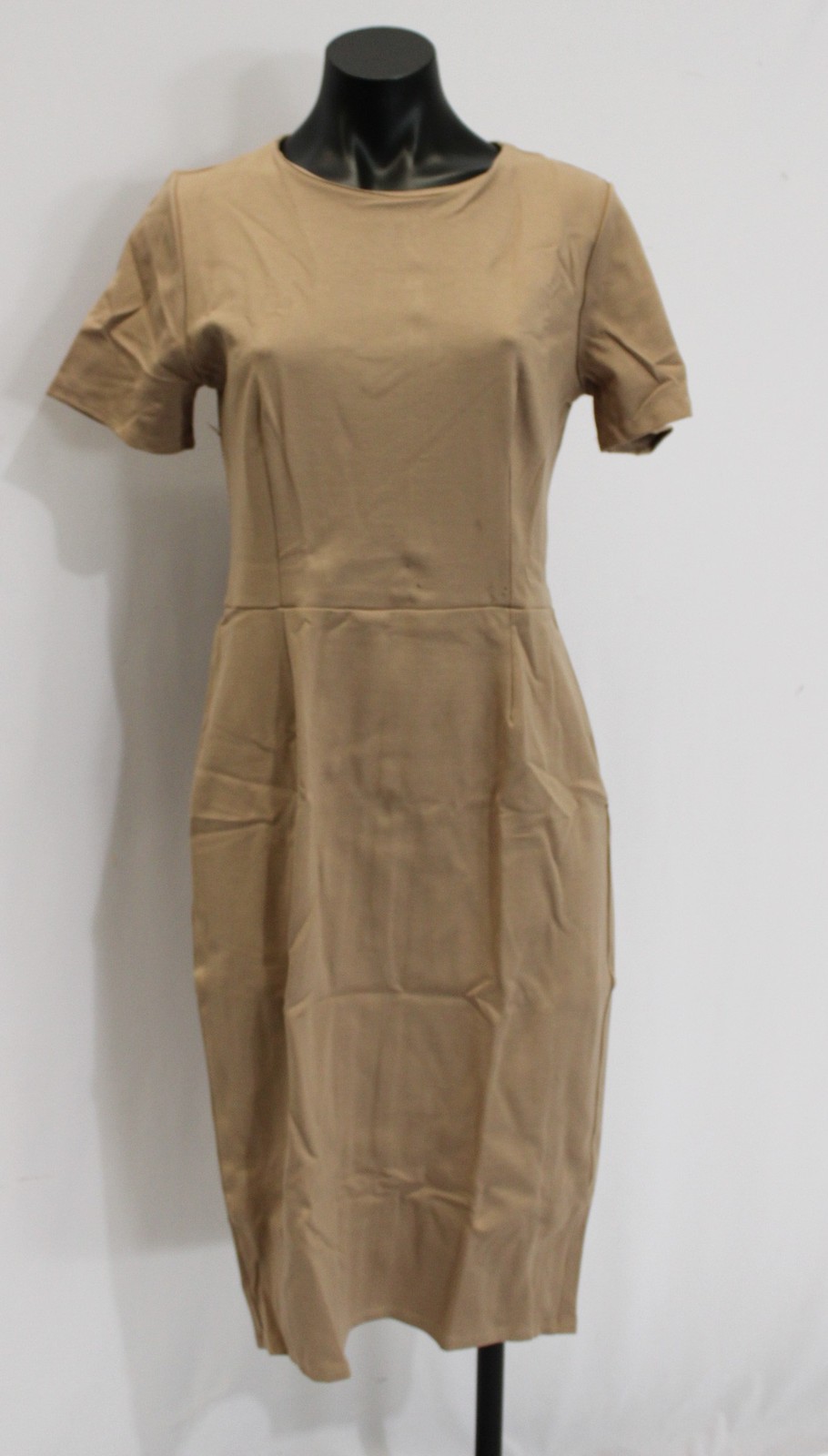 Brigitte Brianna Women’s Little Double-Knit Round-Neck Dress CN6 Mocha Large