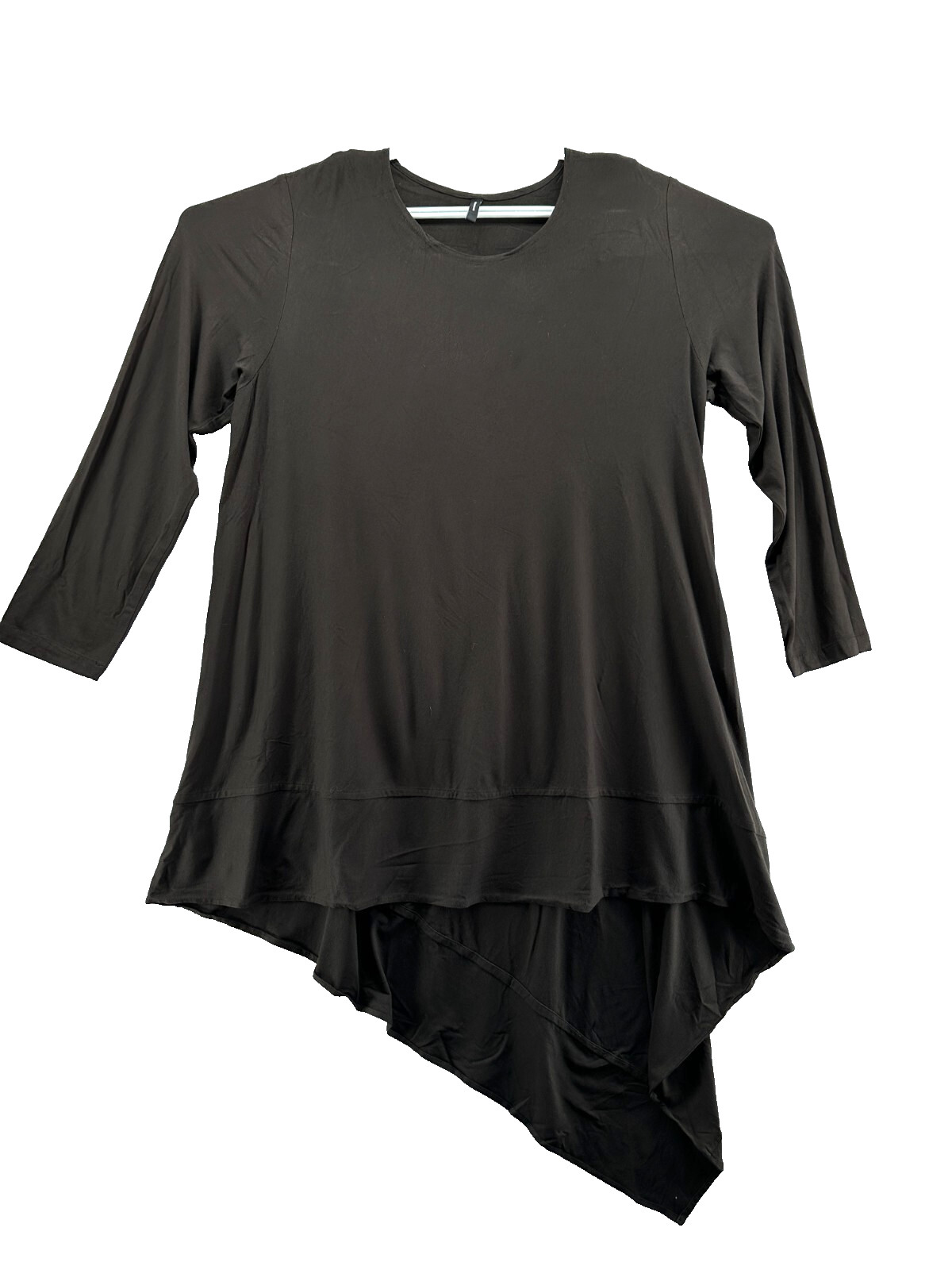 Kedem Sasson Tunic Dress One Size Brown Asymmetrical Lagenlook Made In Israel