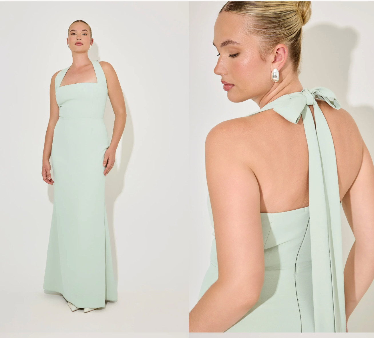 Odd Muse Ultimate Must Dress BNWT Mint Green Long Halter Size XS Long Formal