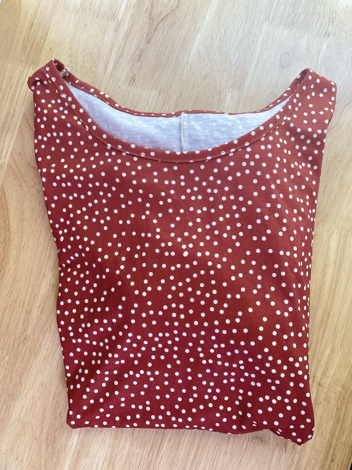 Women’s Summer Brick Red Polka For Dress 2XL Excellent Pre- Owned Condition!