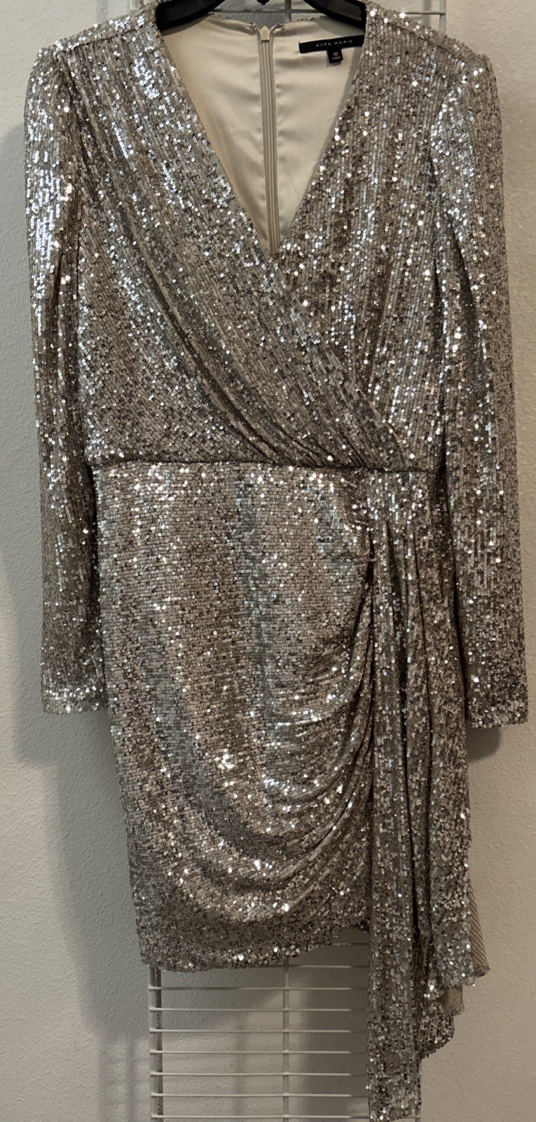 Alex Marie Dress Formal Solver Sequin Size 10 Perfect Condition