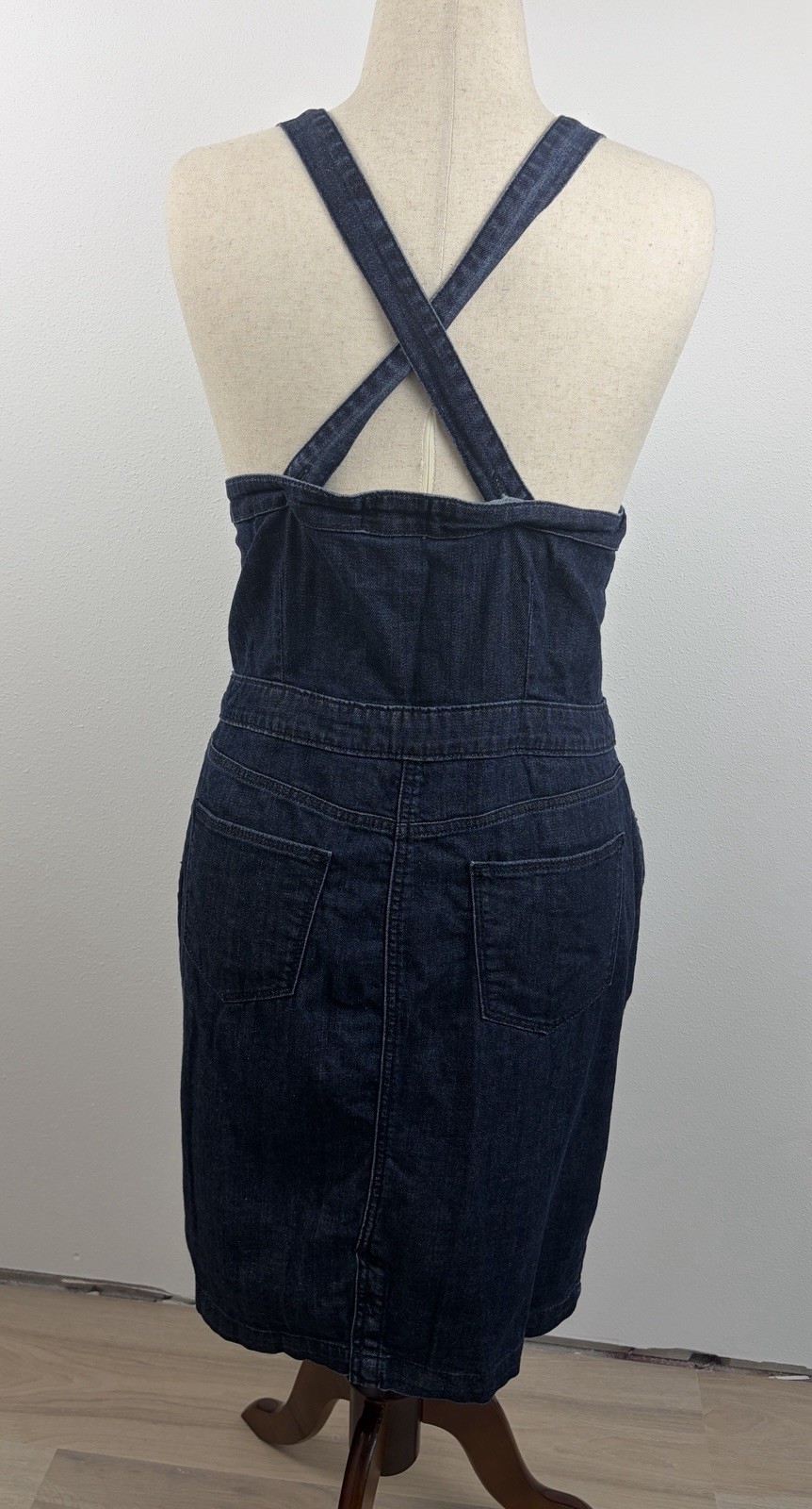 Universal Thread Denim Button Front Midi Dress Women’s Plus Size 16 Dark Wash