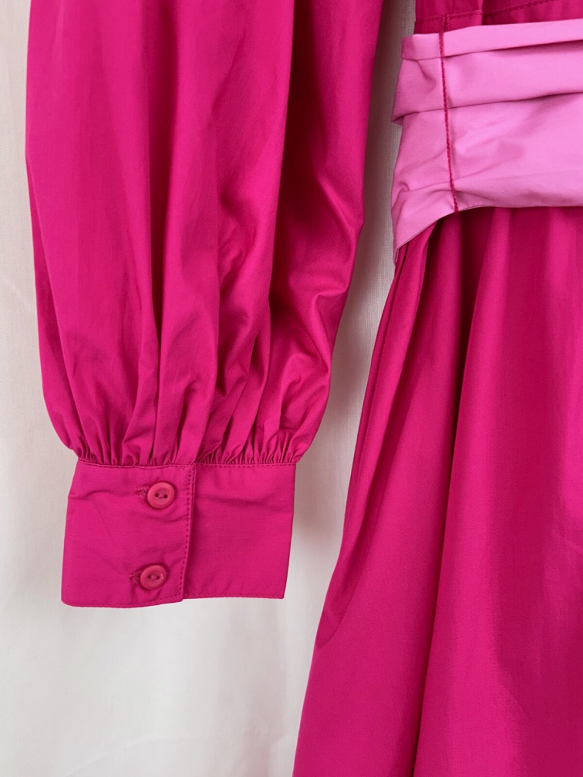 Christopher John Rogers X Target Pink Color Block Poplin Tiered Shirt Dress Sz 0