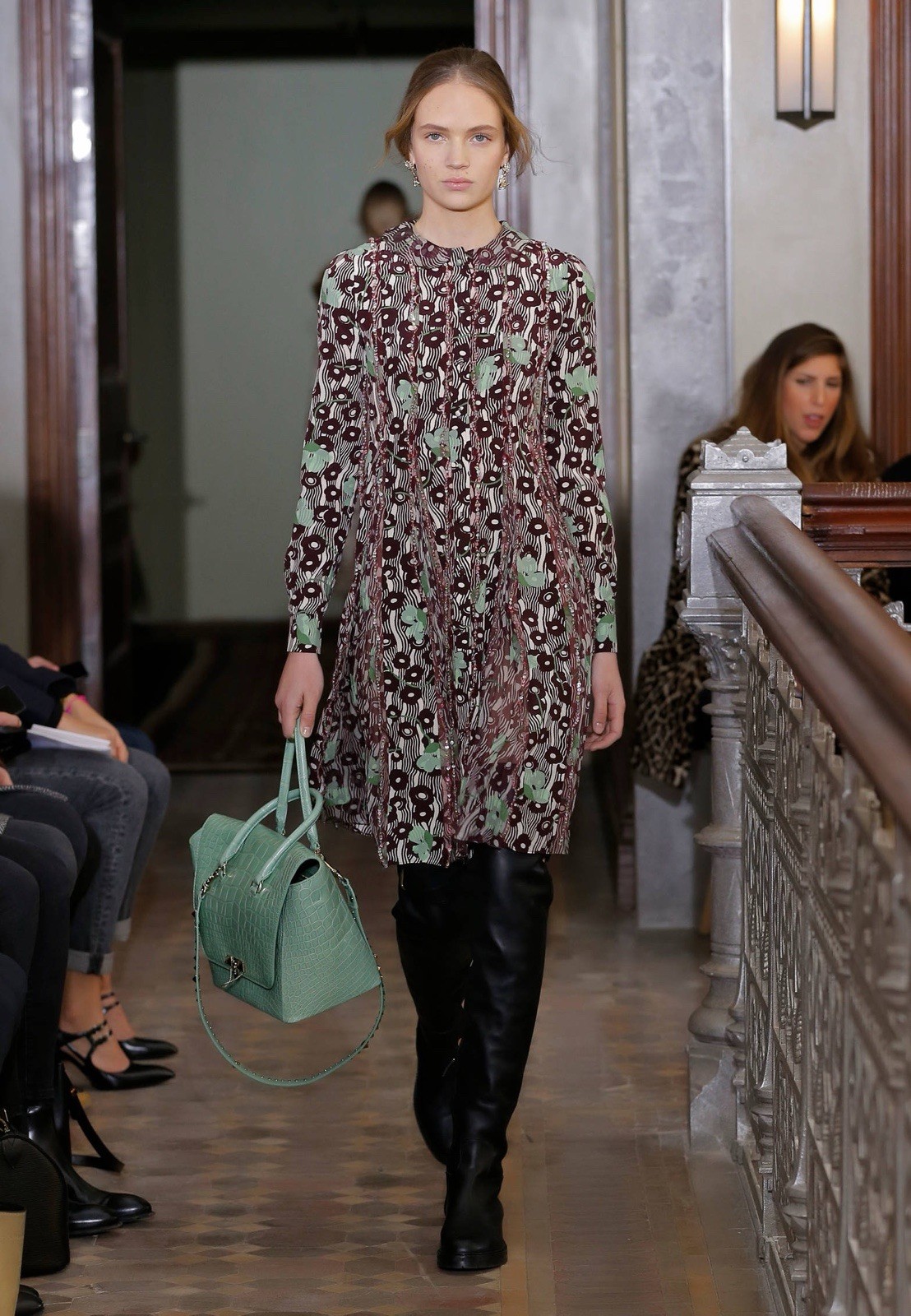 £3400 Valentino Runway PF17 Silk Floral Pleated Dress IT38 UK6 US2 NWT