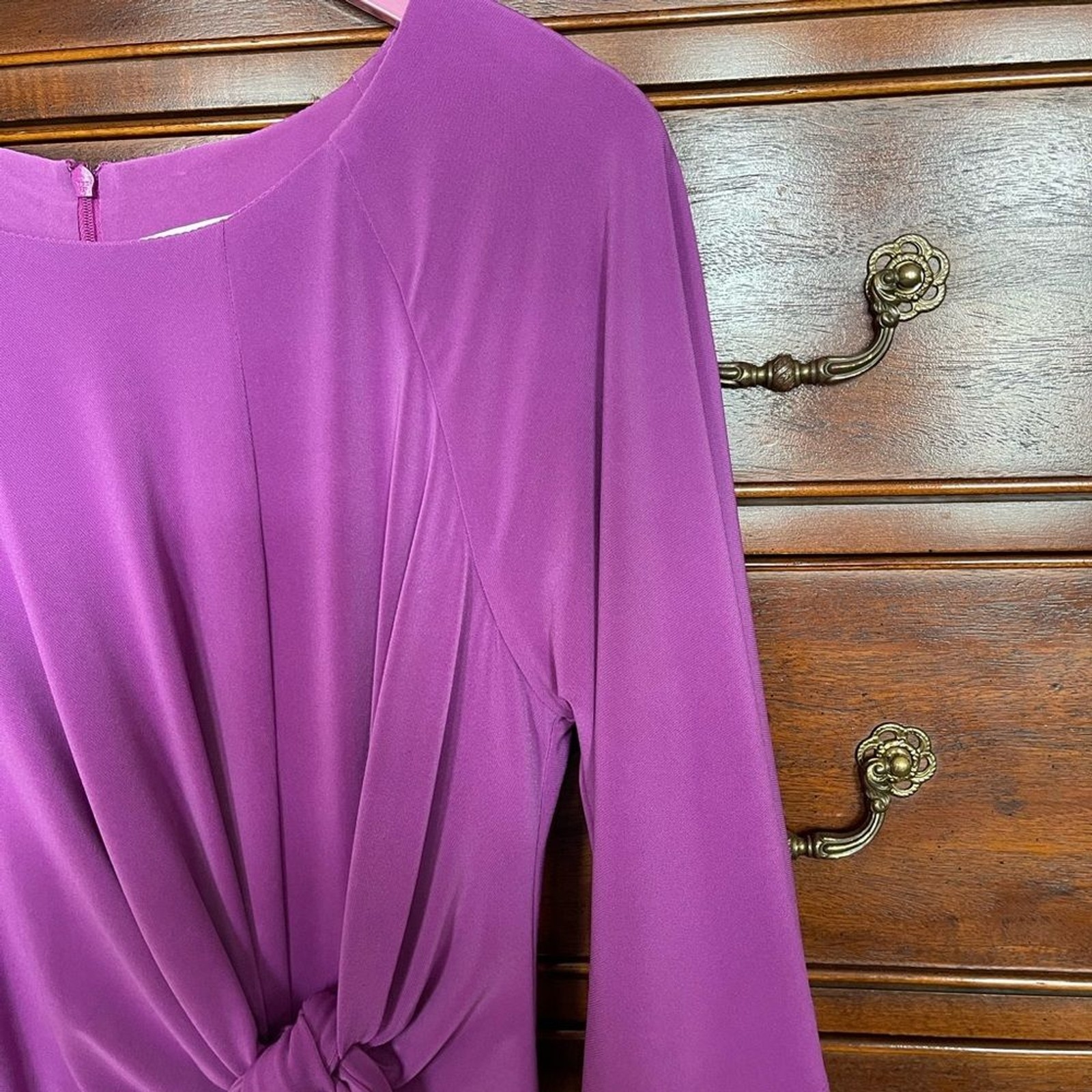 Joseph Ribkoff Fuchsia Tie-Waist Sheath Dress