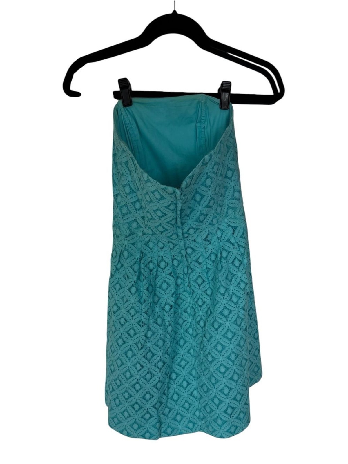Lilly Pulitzer Strapless Lace Fit-and-Flare Dress in Blue