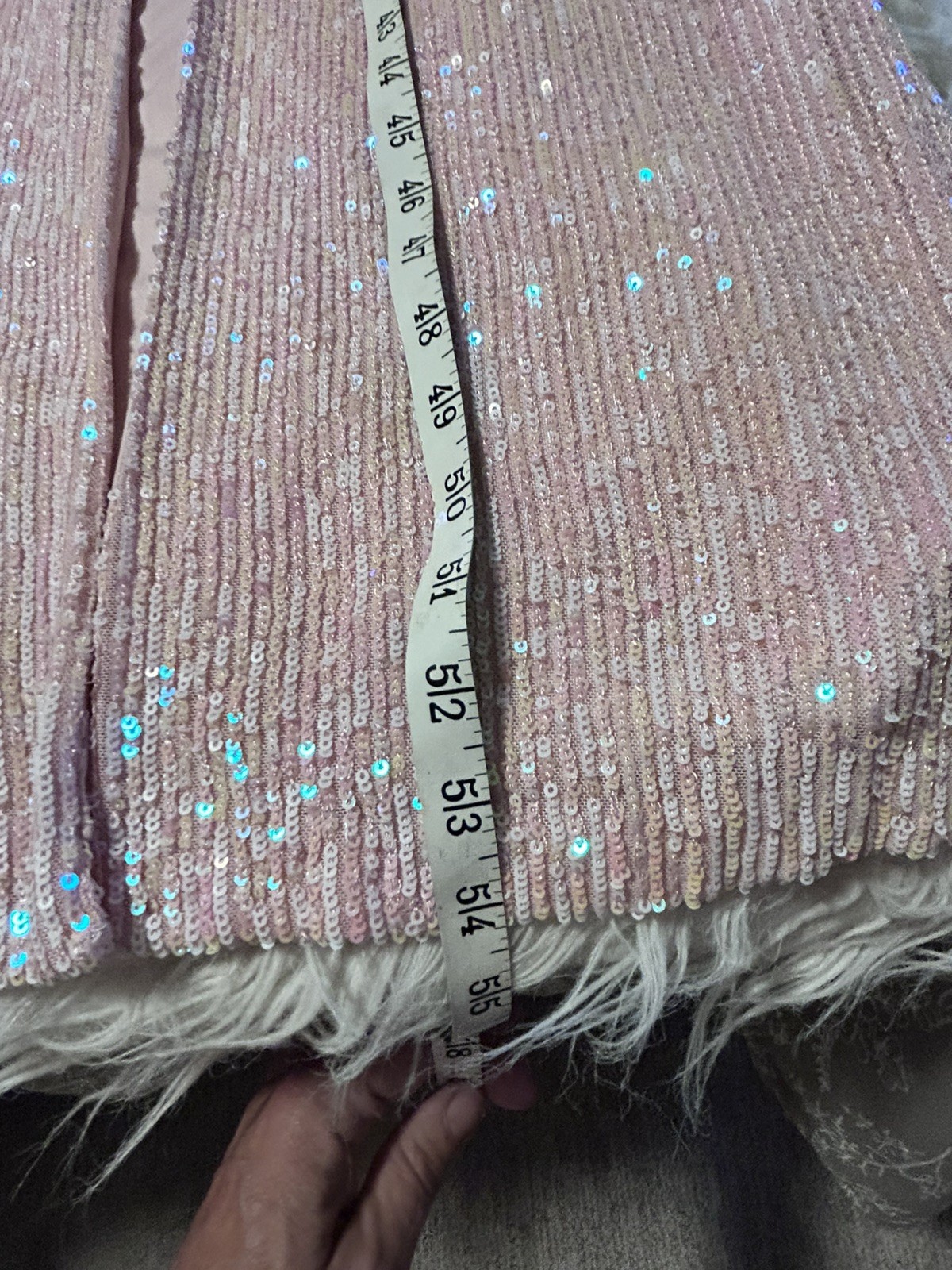 Aqua pink sequin one shoulder slit formal Size 8 NWT NEW $268