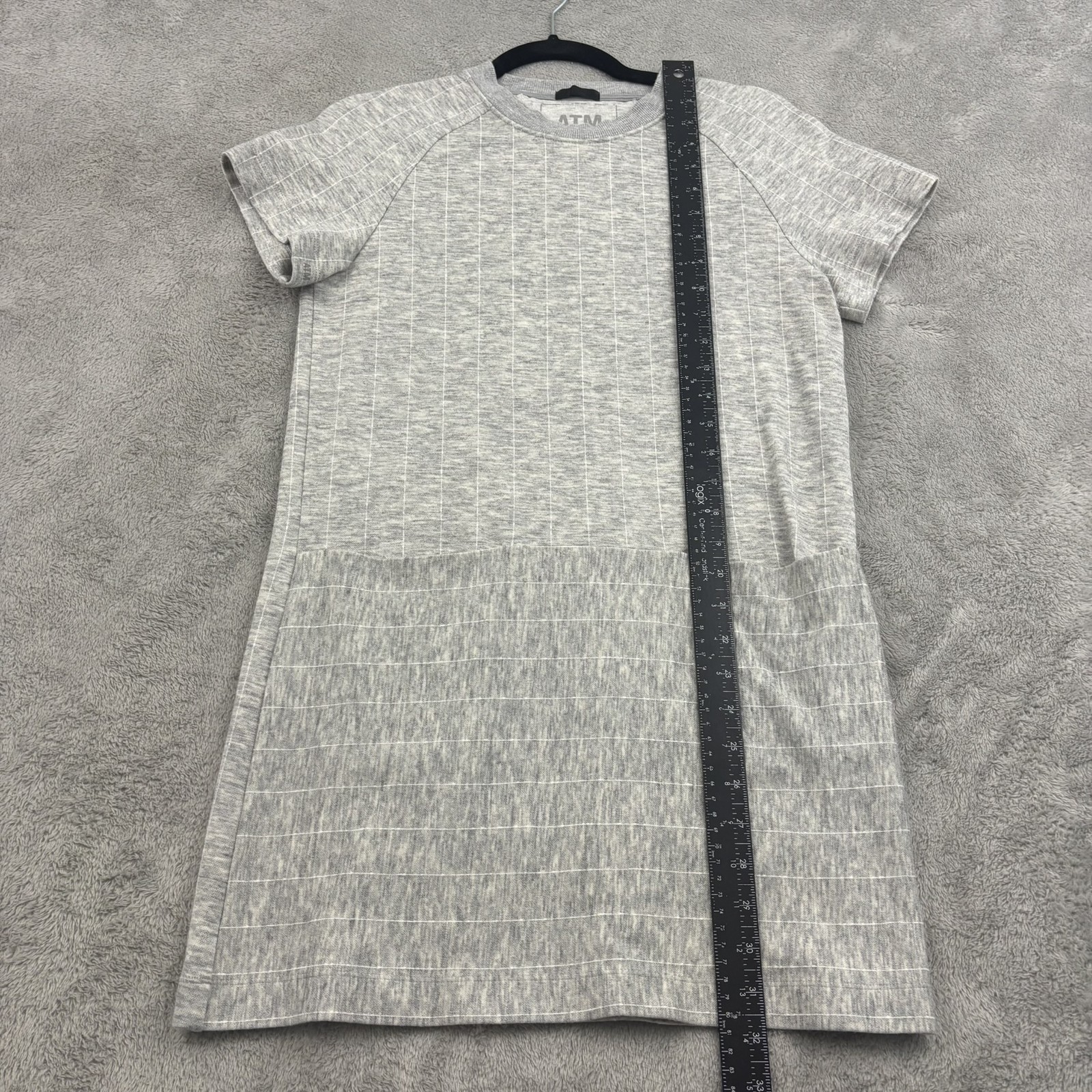 ATM Anthony Thomas Melillo Baseball Mini Dress Women S Gray Made in Japan Preppy