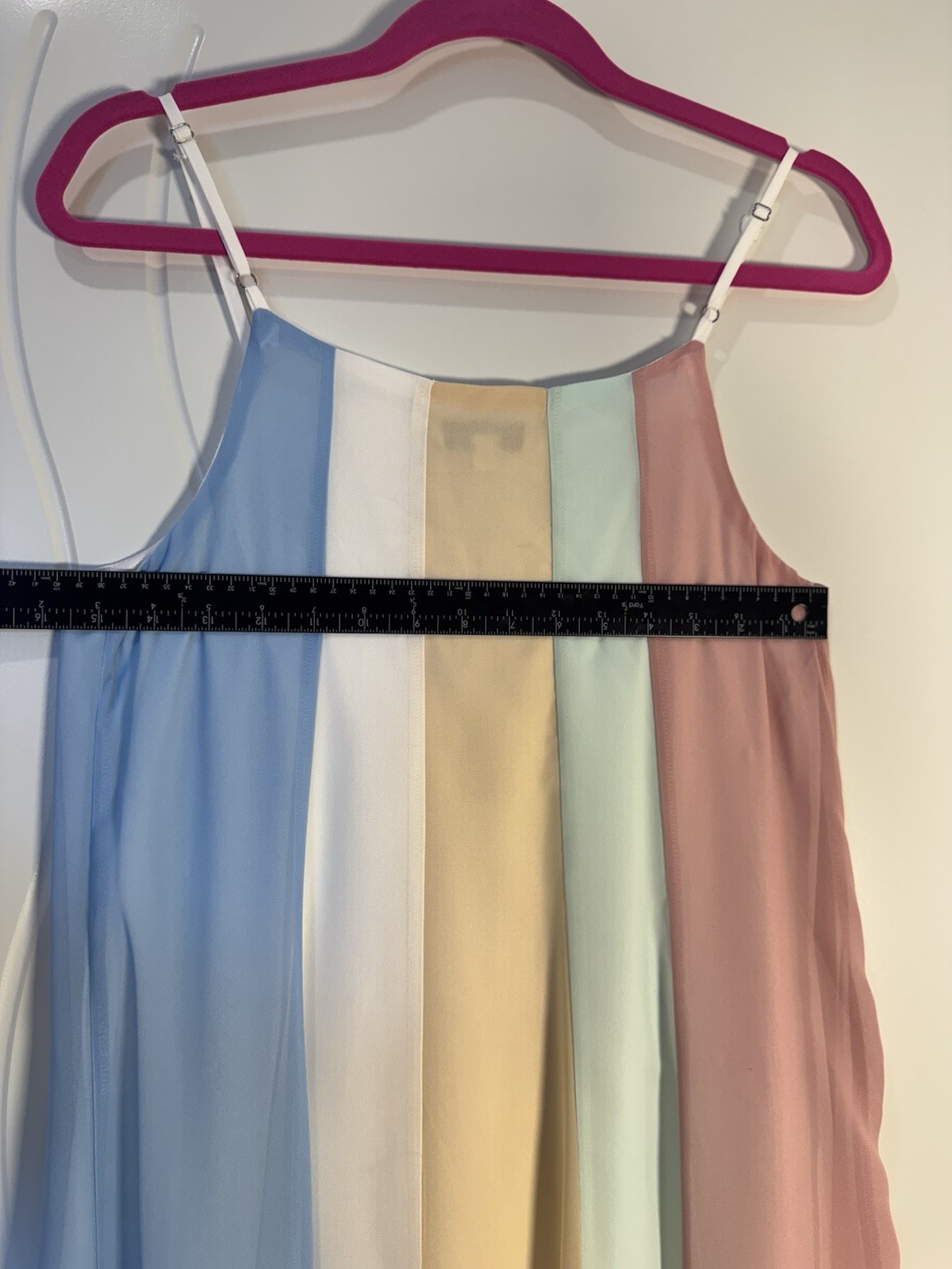 Davi & Dani Colorblock Maxi Dress S Multicolor Adjustable Straps Scoop Neck